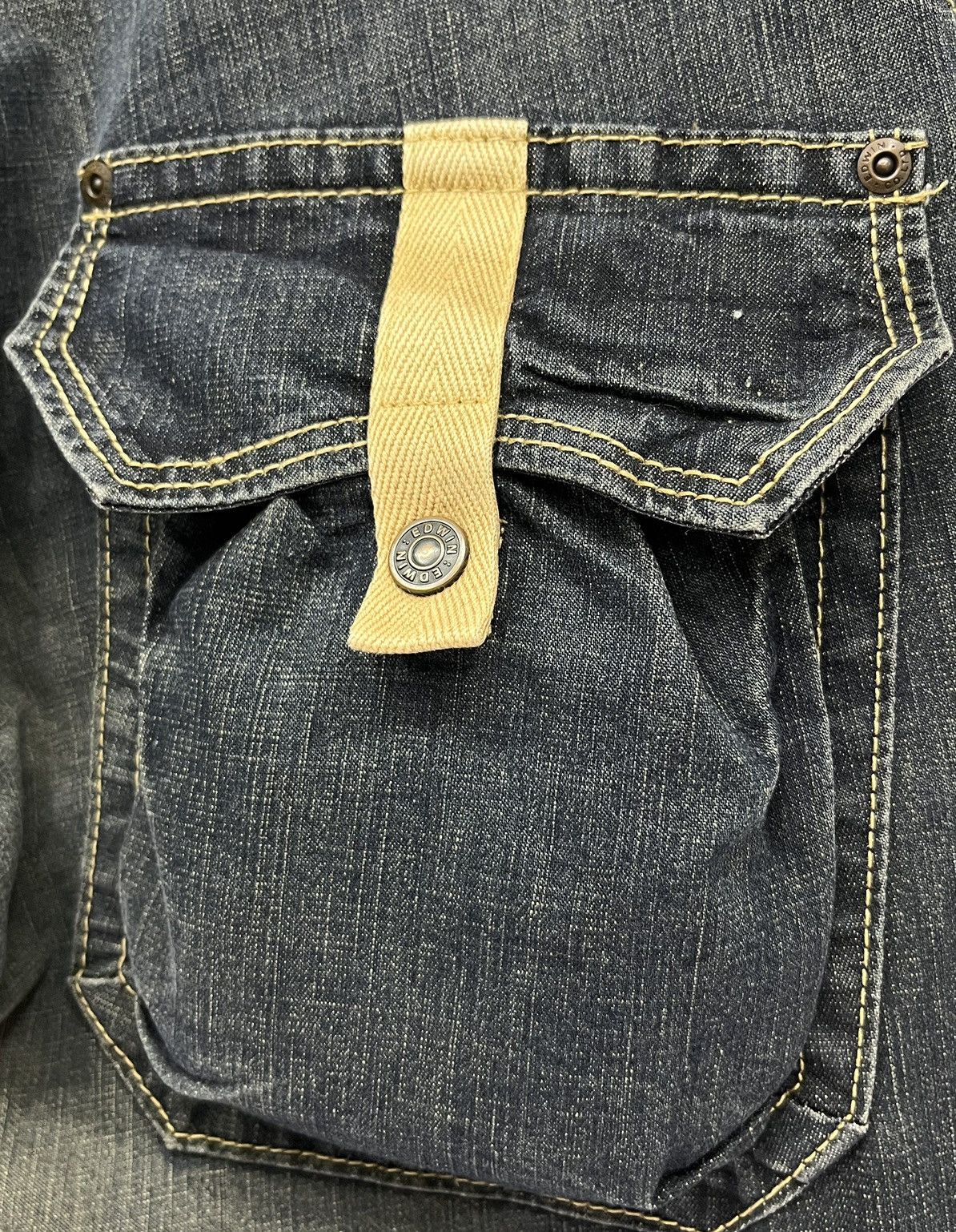 Edwin FYE🔥Vtg EDWIN XVS Bush Cargo Tactical Stretch Denim Flared Size US 30 / EU 46 - 11 Thumbnail