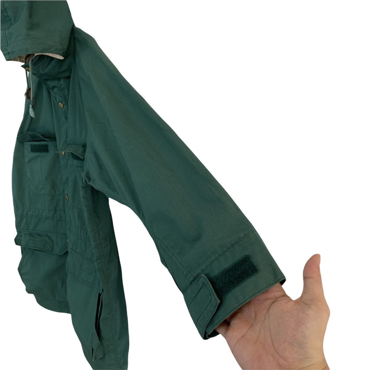 Japanese Brand 🔥LAST PRICE🔥 Japanese Green Multipocket Jacket Hooded Size US L / EU 52-54 / 3 - 14 Thumbnail