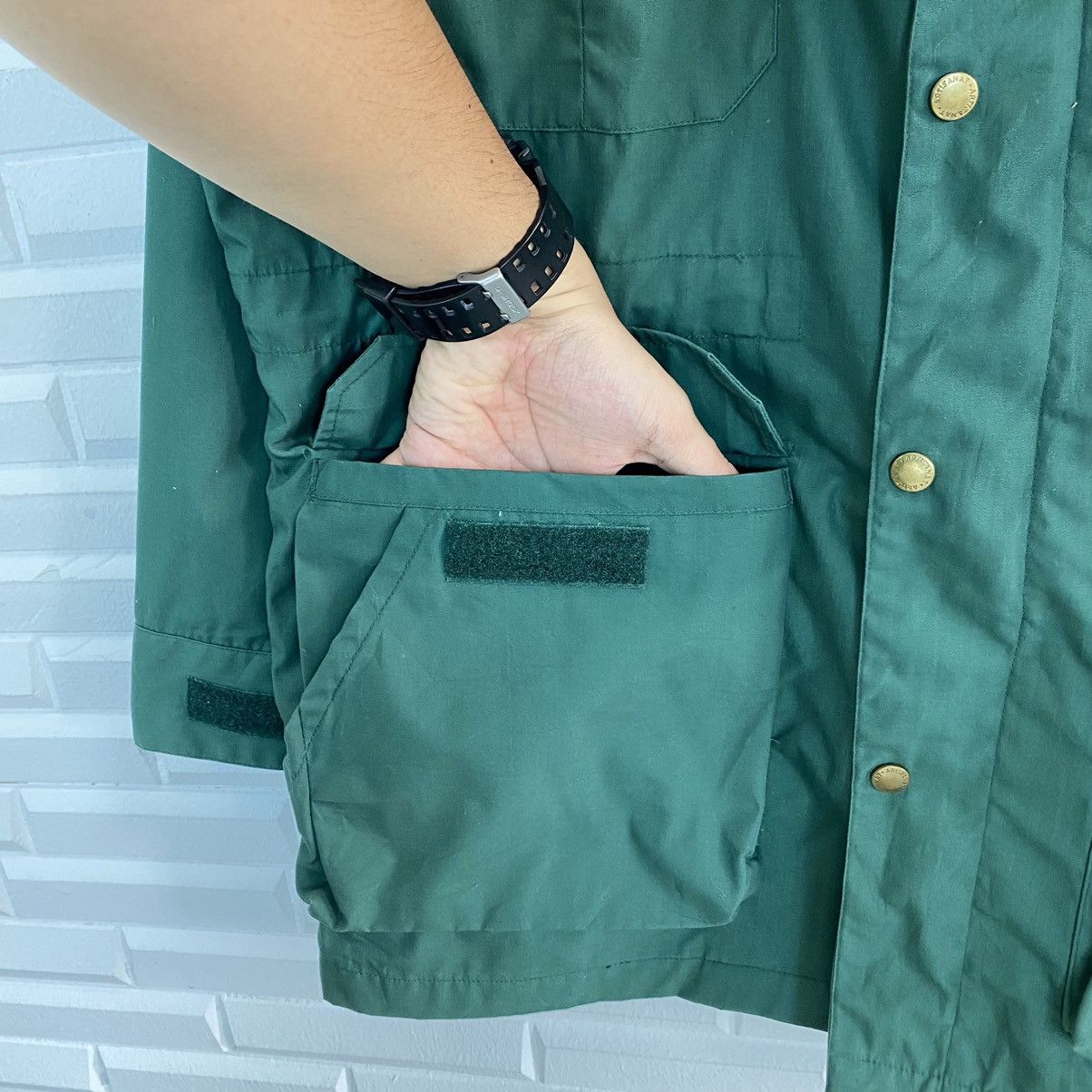 Japanese Brand 🔥LAST PRICE🔥 Japanese Green Multipocket Jacket Hooded Size US L / EU 52-54 / 3 - 9 Thumbnail