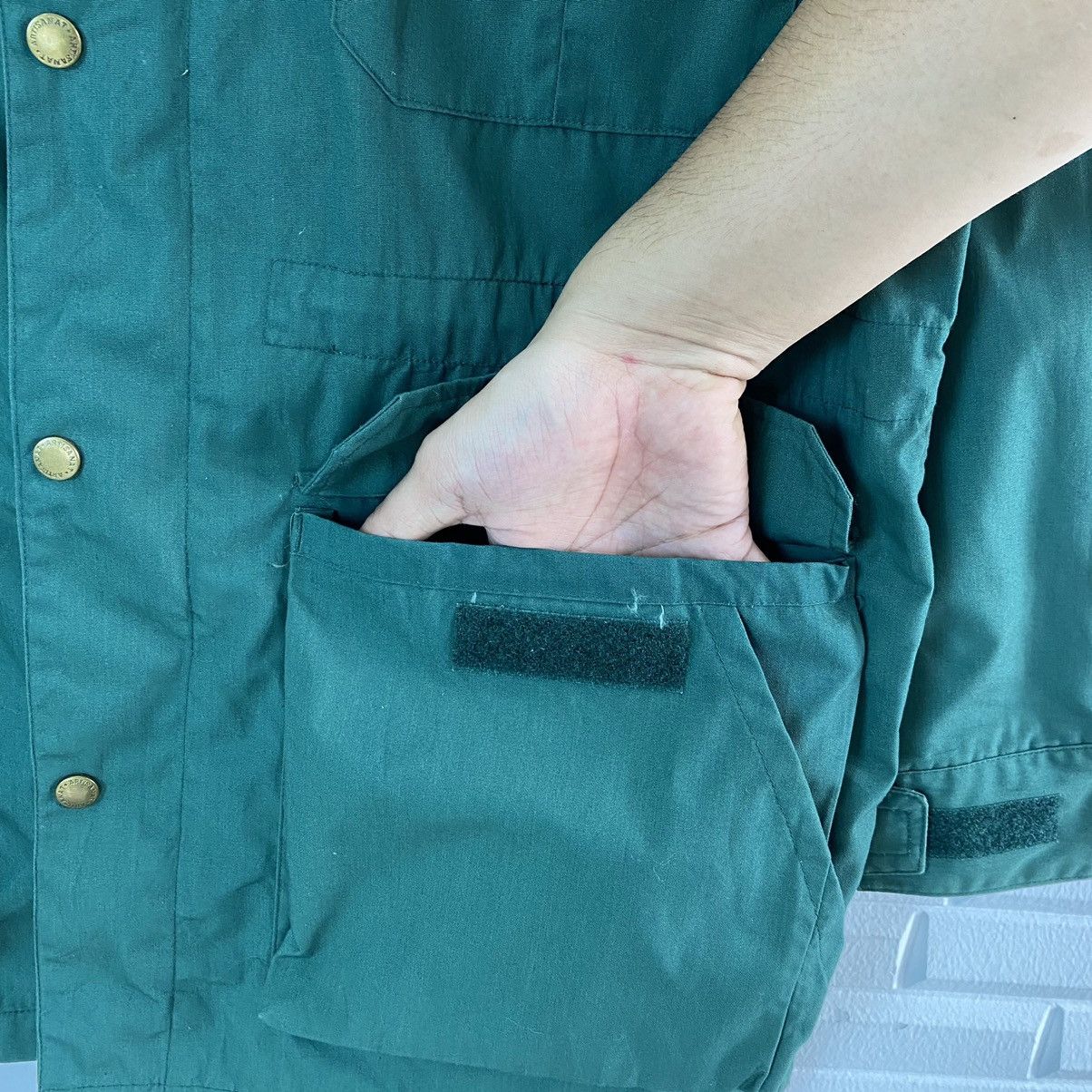 Japanese Brand 🔥LAST PRICE🔥 Japanese Green Multipocket Jacket Hooded Size US L / EU 52-54 / 3 - 12 Thumbnail