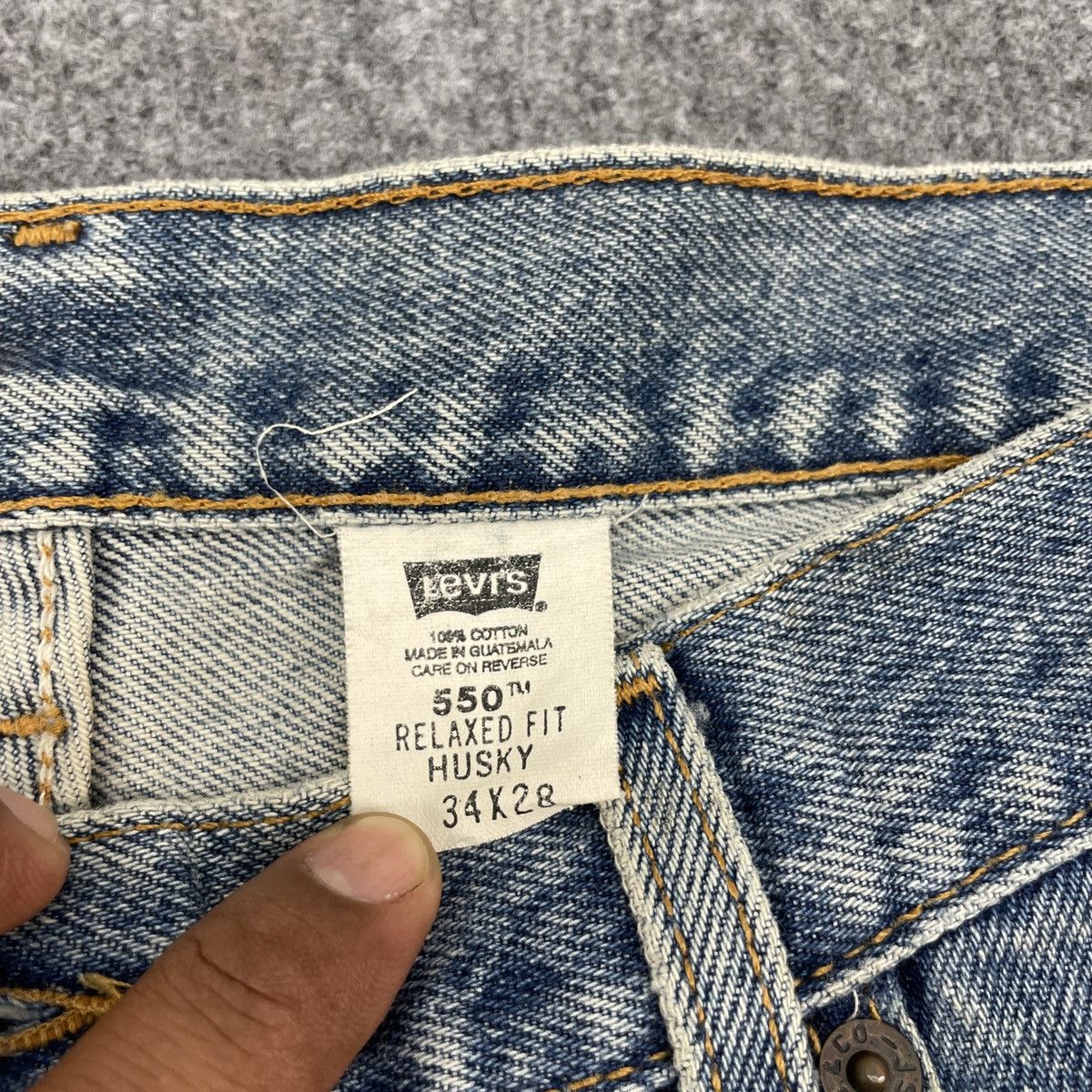 Levi's × Vintage Vintage Levi's 550 Painted Light Wash -wc074 Size US 35 - 4 Thumbnail