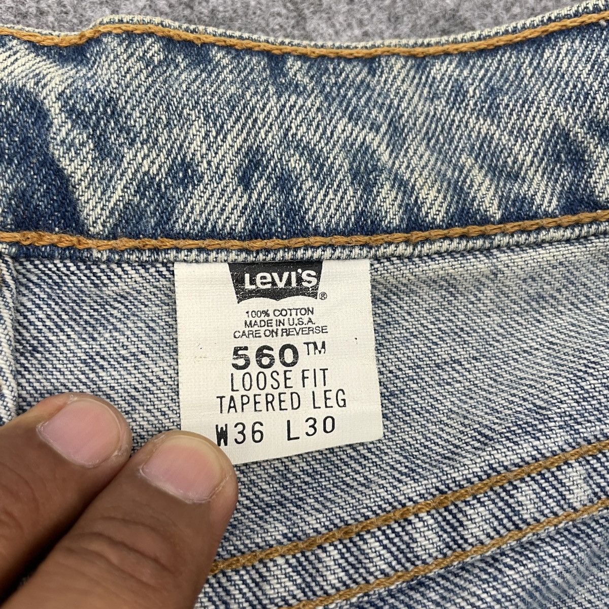 Levi's × Vintage Vintage Levi's 560 Faded Jeans Tapered Leg -wc086 Size US 36 / EU 52 - 5 Thumbnail