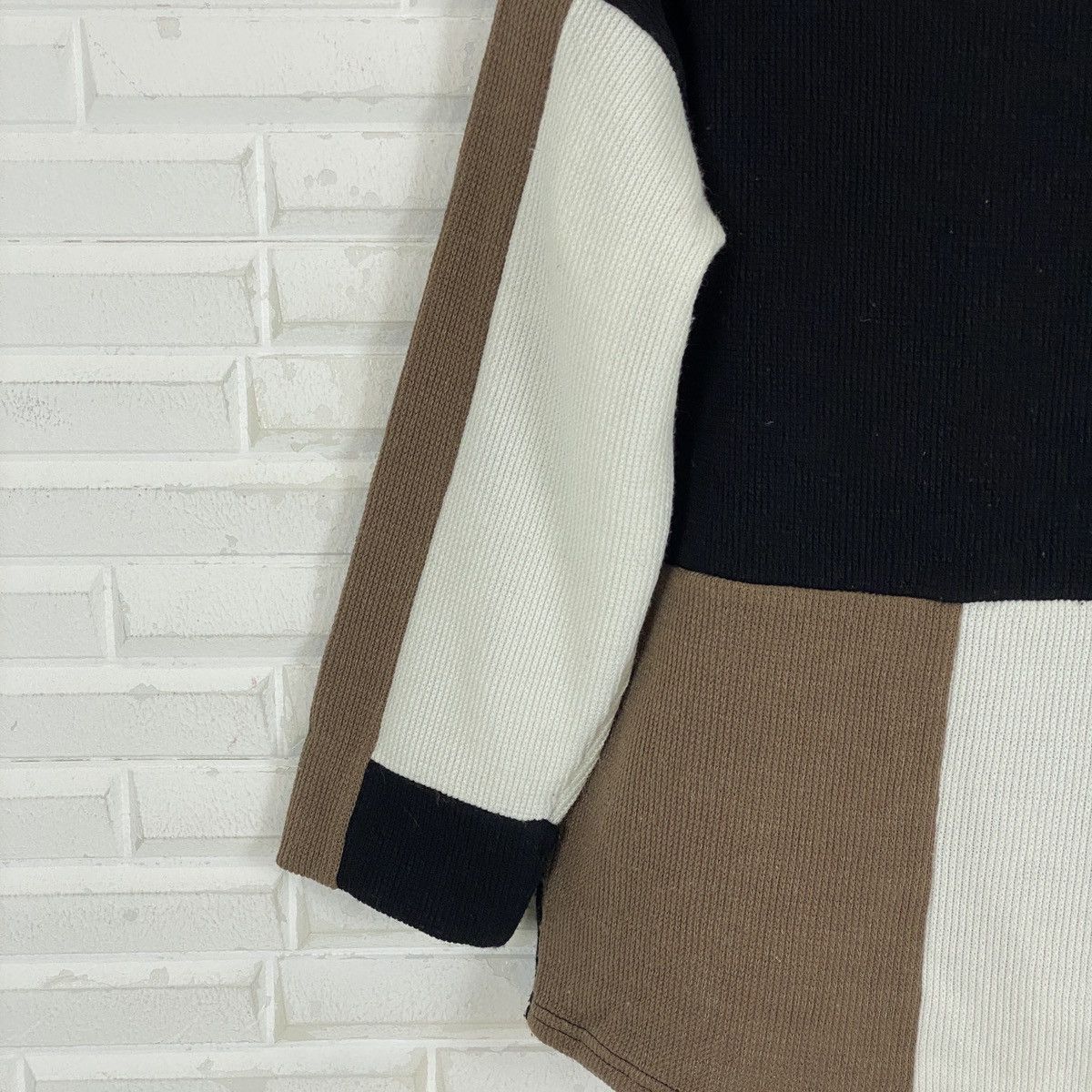 Japanese Brand 🔥LAST DROP🔥Japanese Stretchable Patchwork Pullover Sweater Size US M / EU 48-50 / 2 - 3 Thumbnail