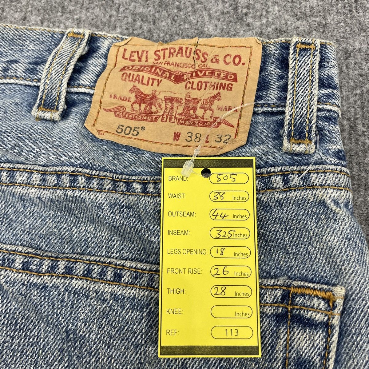 Levi's × Vintage Vintage Levi's 505 Faded Blue Jeans -wc113 Size US 38 / EU 54 - 12 Thumbnail