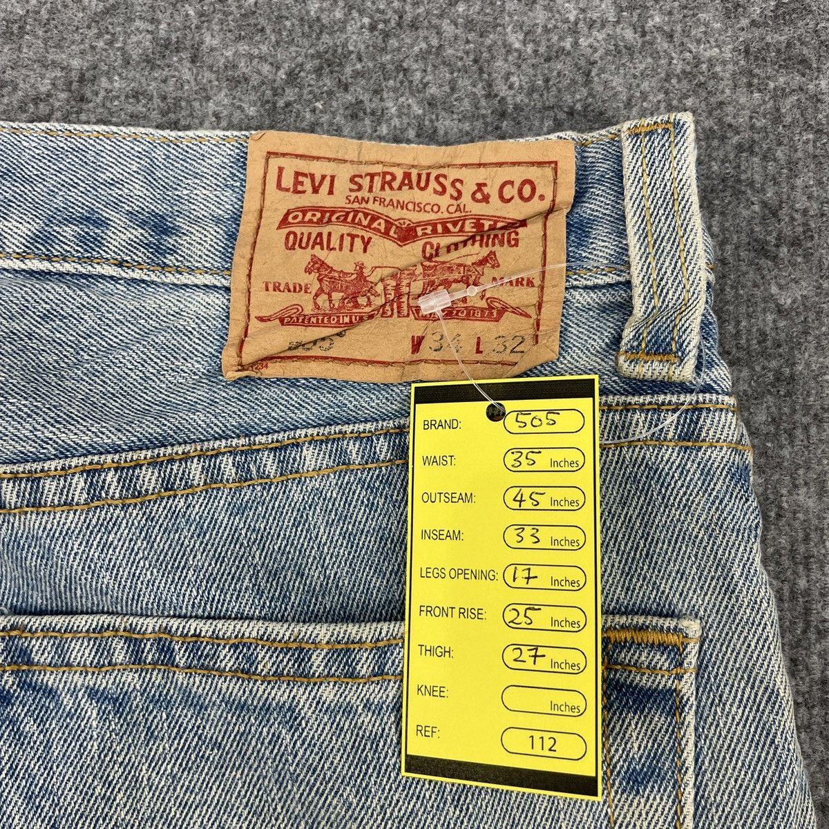Levi's × Vintage Vintage Levi's 505 Light Blue Wash -wc112 Size US 35 - 9 Thumbnail