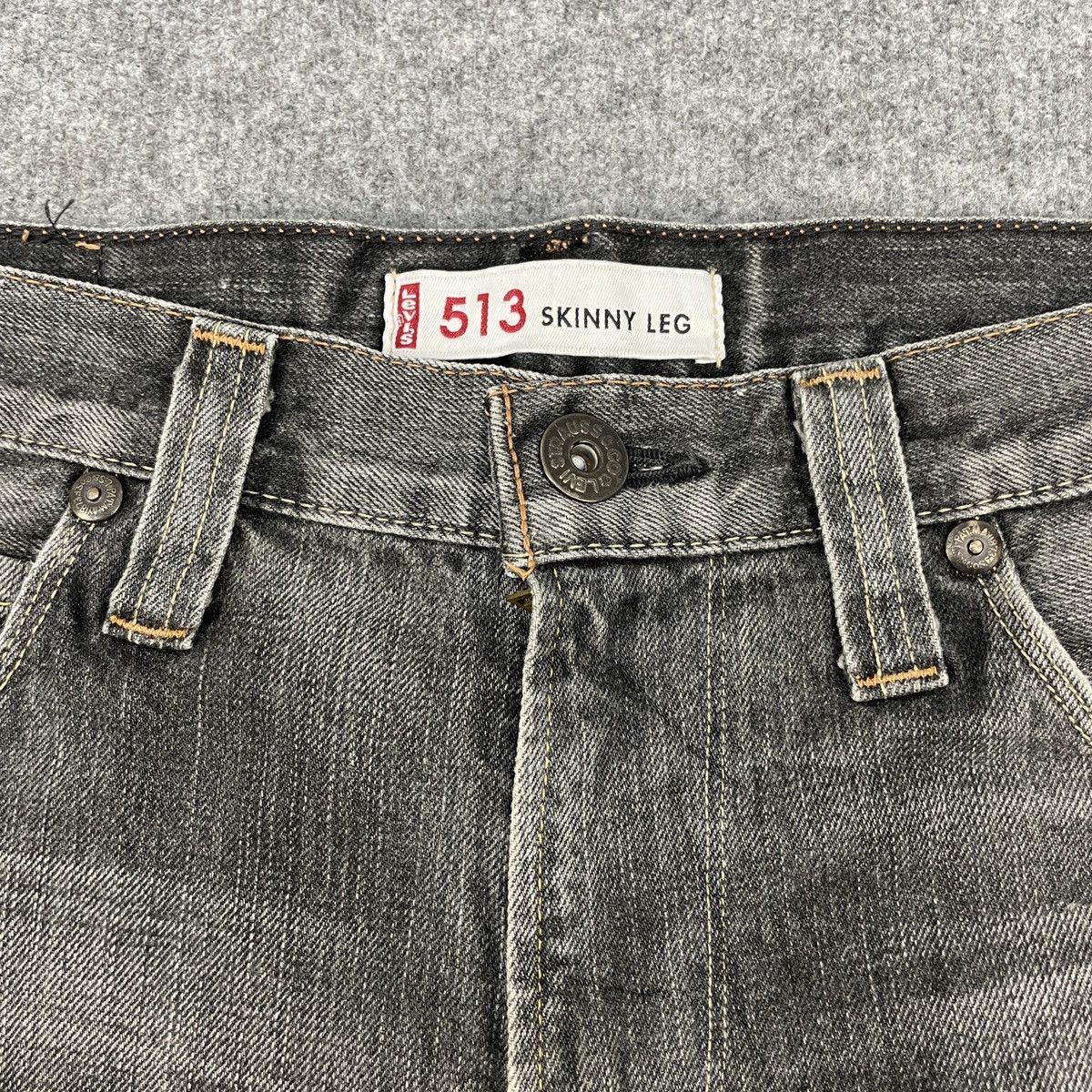 Levi's × Vintage Vintage Levi's 513 Kinny Leg Black Faded Jeans -wc121 Size US 34 / EU 50 - 11 Thumbnail