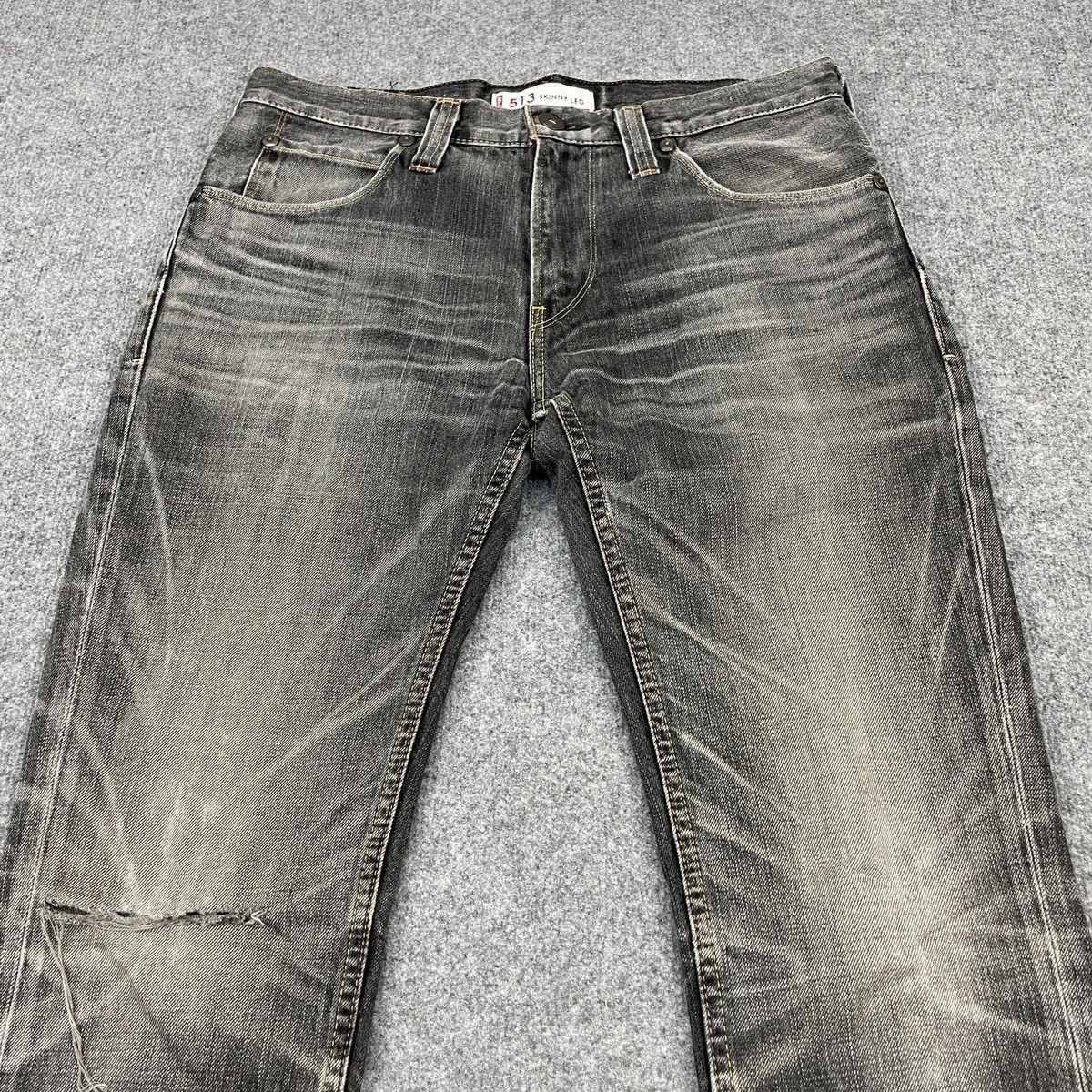 Levi's × Vintage Vintage Levi's 513 Kinny Leg Black Faded Jeans -wc121 Size US 34 / EU 50 - 6 Thumbnail