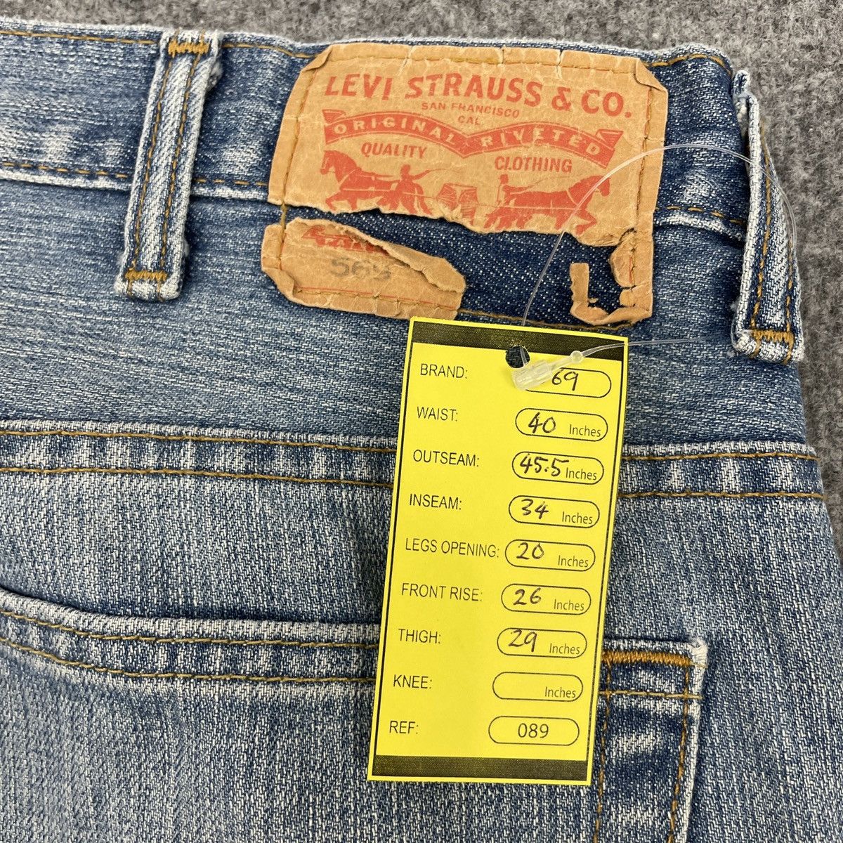 Levi's × Vintage Vintage Levi's 569 Blue Light Wash - wc089 Size US 40 / EU 56 - 9 Thumbnail
