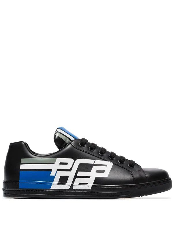 Prada Prada Logo Leather Sneakers Size US 12 / EU 45 - 1 Thumbnail