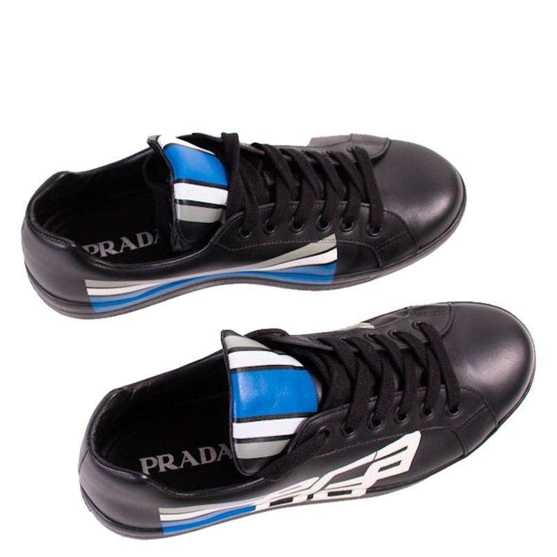 Prada Prada Logo Leather Sneakers Size US 12 / EU 45 - 2 Thumbnail