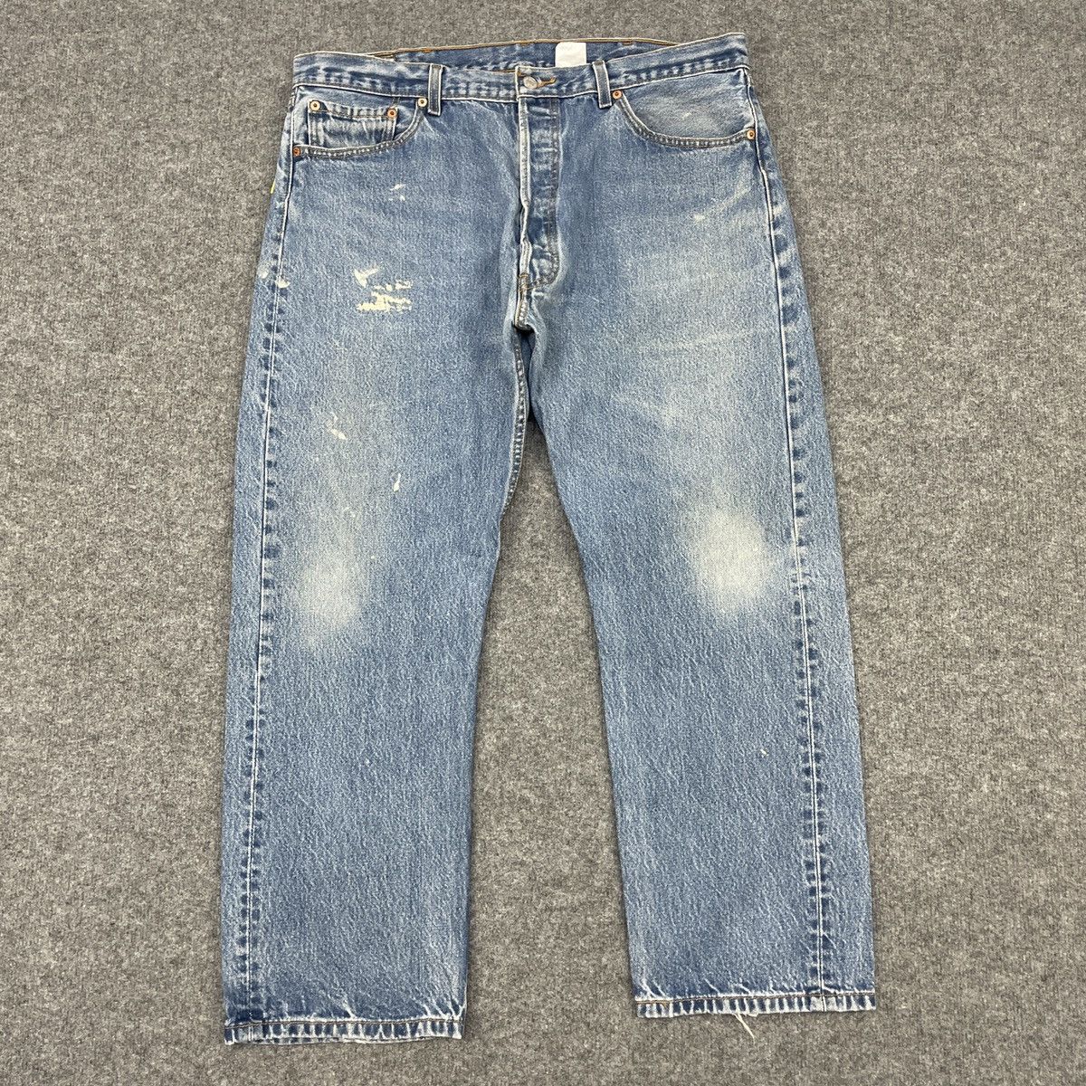 Levi's × Vintage Vintage Levi's 501 Faded Painted Jeans -wc105 Size US 37 - 1 Thumbnail