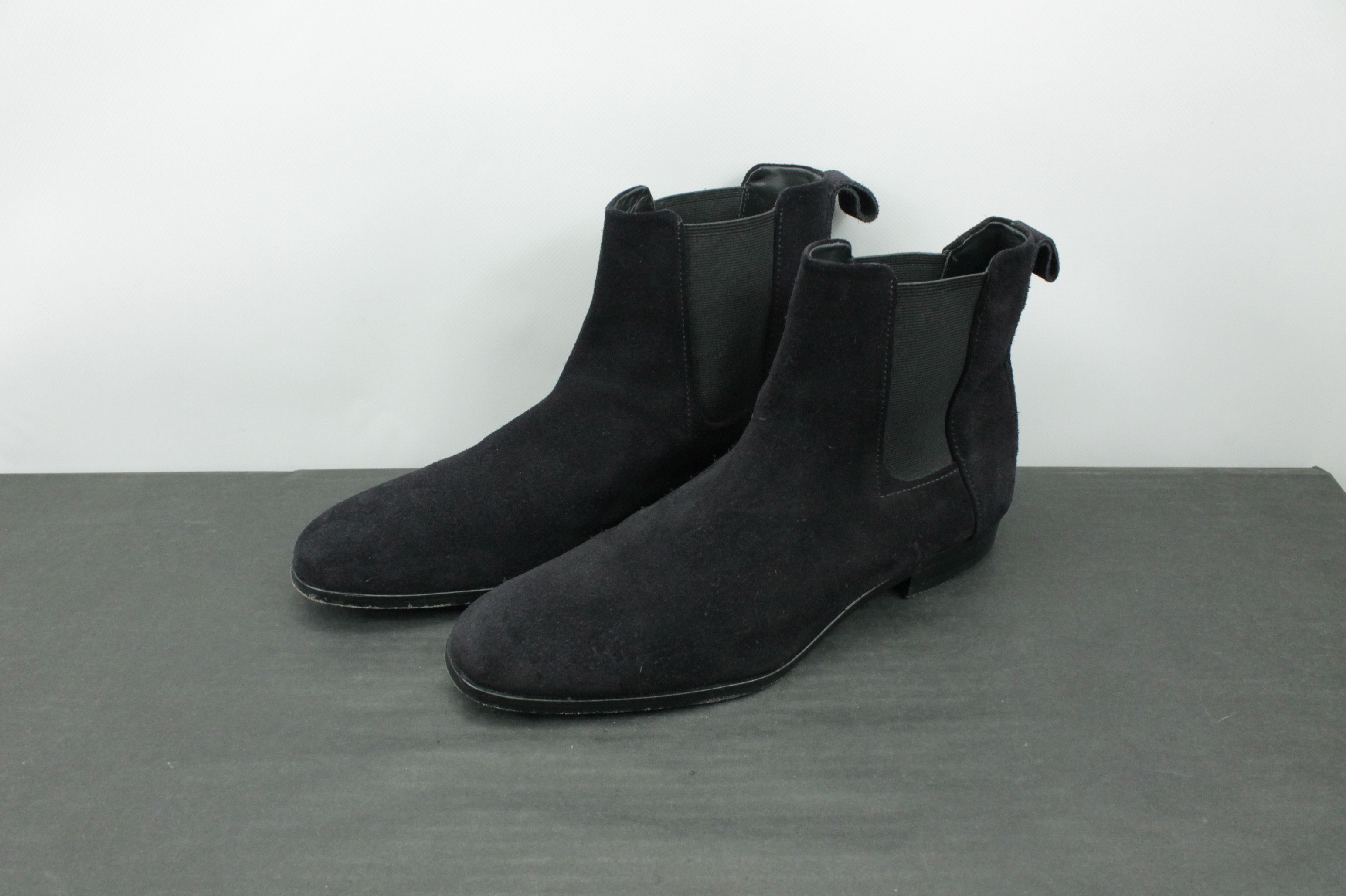 Hugo Boss Hugo Boss Men's Navy Suede Chelsea Boots Size US 9 / EU 42 - 6 Thumbnail