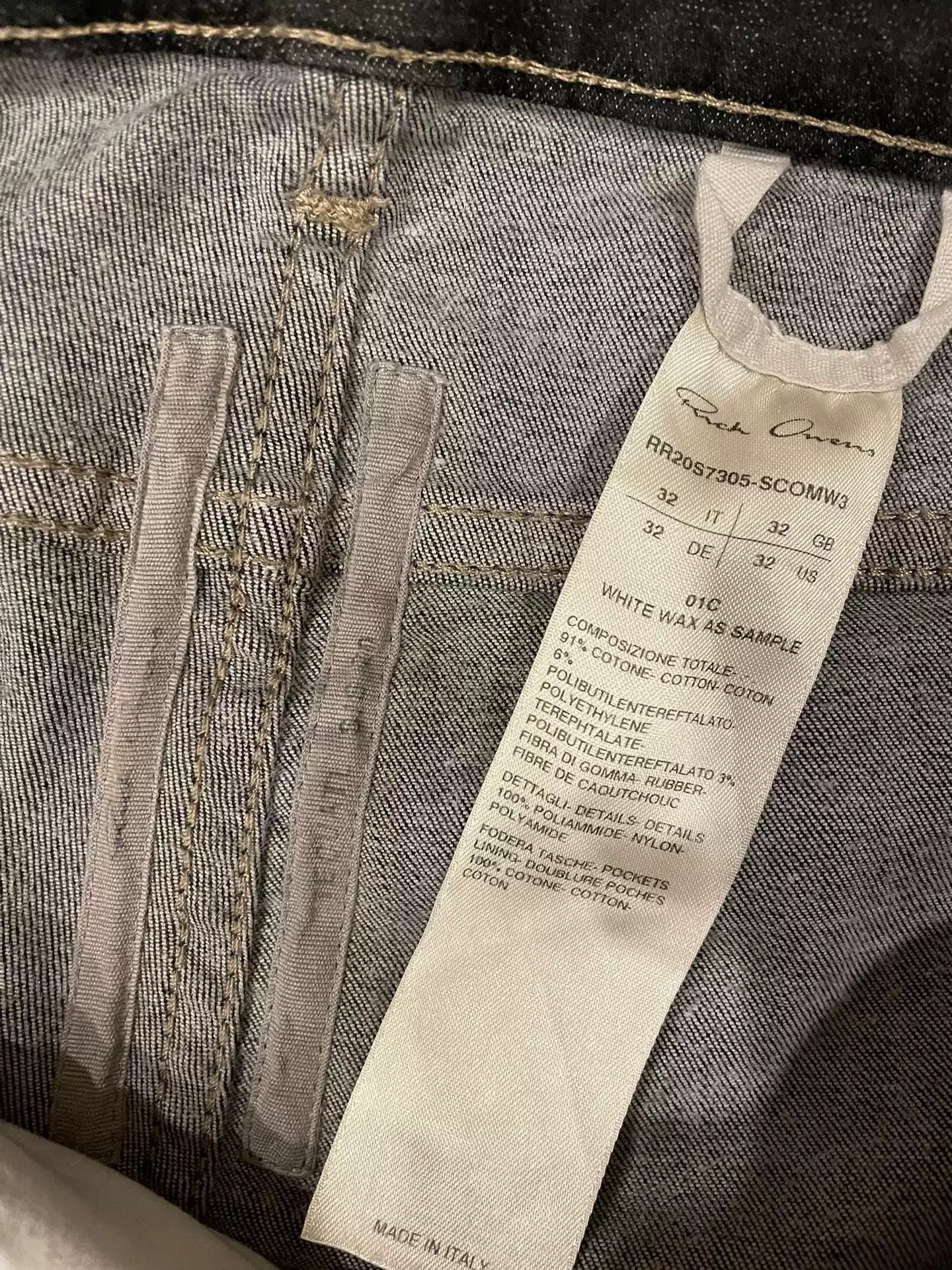 Rick Owens Rick Owens 20ss Denim pants show ink-splashed jeans Size US 32 / EU 48 - 3 Thumbnail