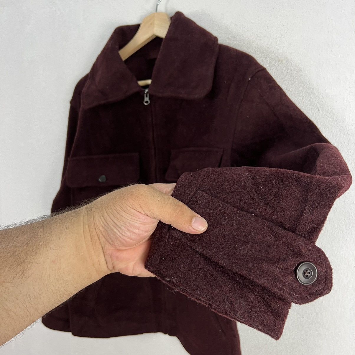 Japanese Brand VINTAGE CROPPED WOOL JACKET UNIQLO UNDERCOVER JUN TAKASHI Size US S / EU 44-46 / 1 - 5 Thumbnail