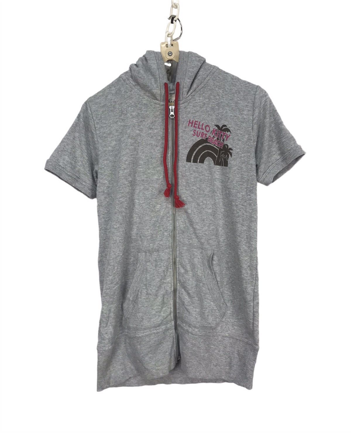 Japanese Brand × Vintage Vintage hello kitty surf beach shorts sleeve zipper hoodie Size M / US 6-8 / IT 42-44 - 1 Thumbnail