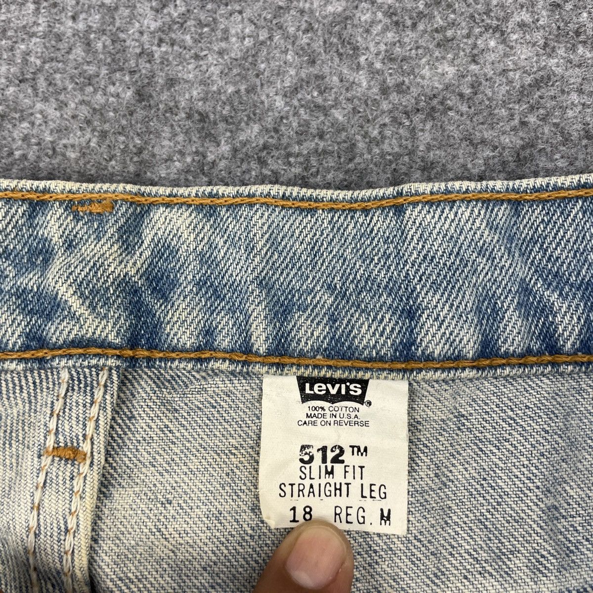 Levi's × Vintage Vintage Levi's 512 Light Blue Wash -wc117 Size US 36 / EU 52 - 3 Thumbnail