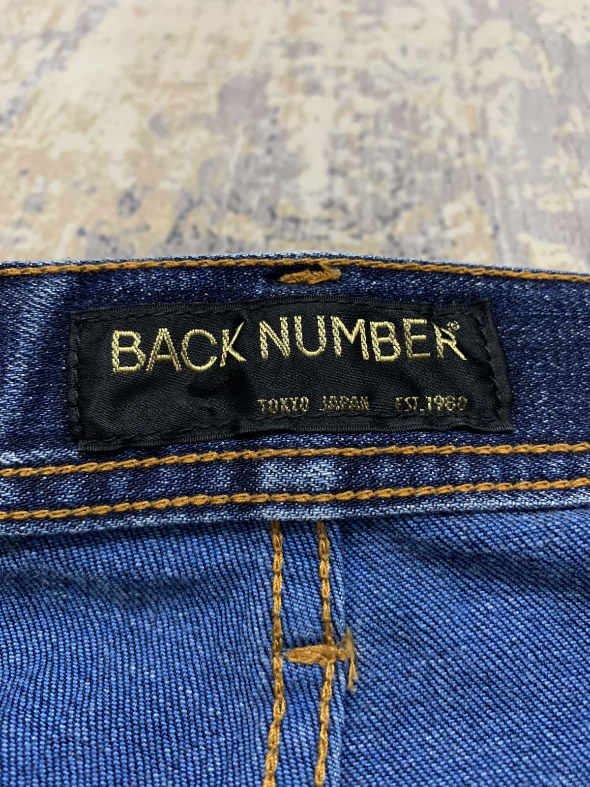 Japanese Brand Back Number Distressed Denim Undercover Style Jeans 32x28 Size US 32 / EU 48 - 17 Thumbnail