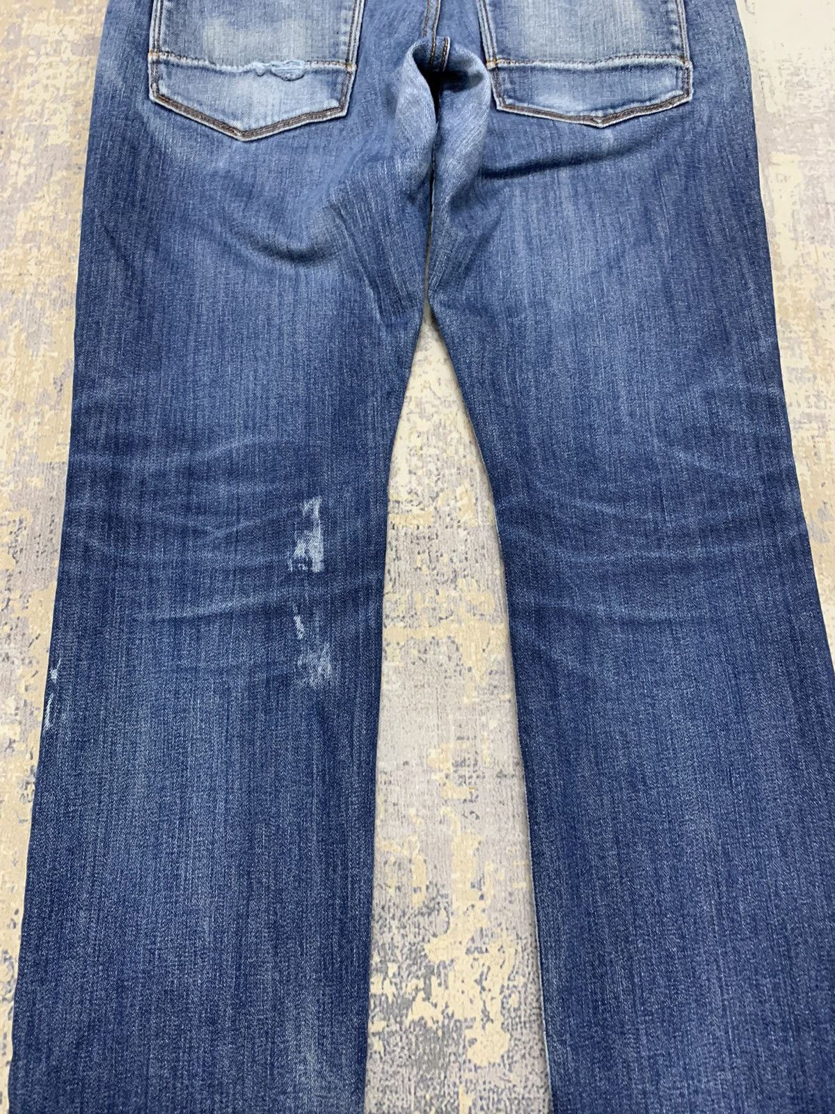 Japanese Brand Back Number Distressed Denim Undercover Style Jeans 32x28 Size US 32 / EU 48 - 12 Thumbnail
