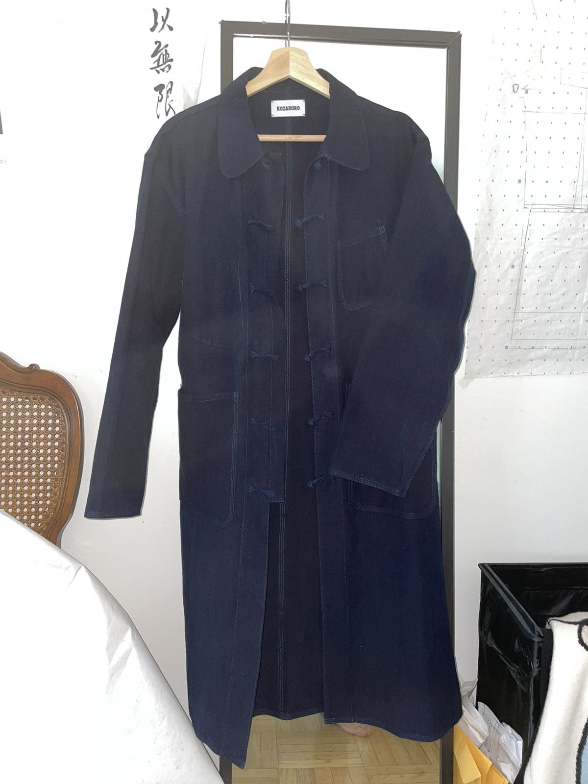 image of Kozaburo 2019 A/w Navy China Coat, Men's (Size Medium)