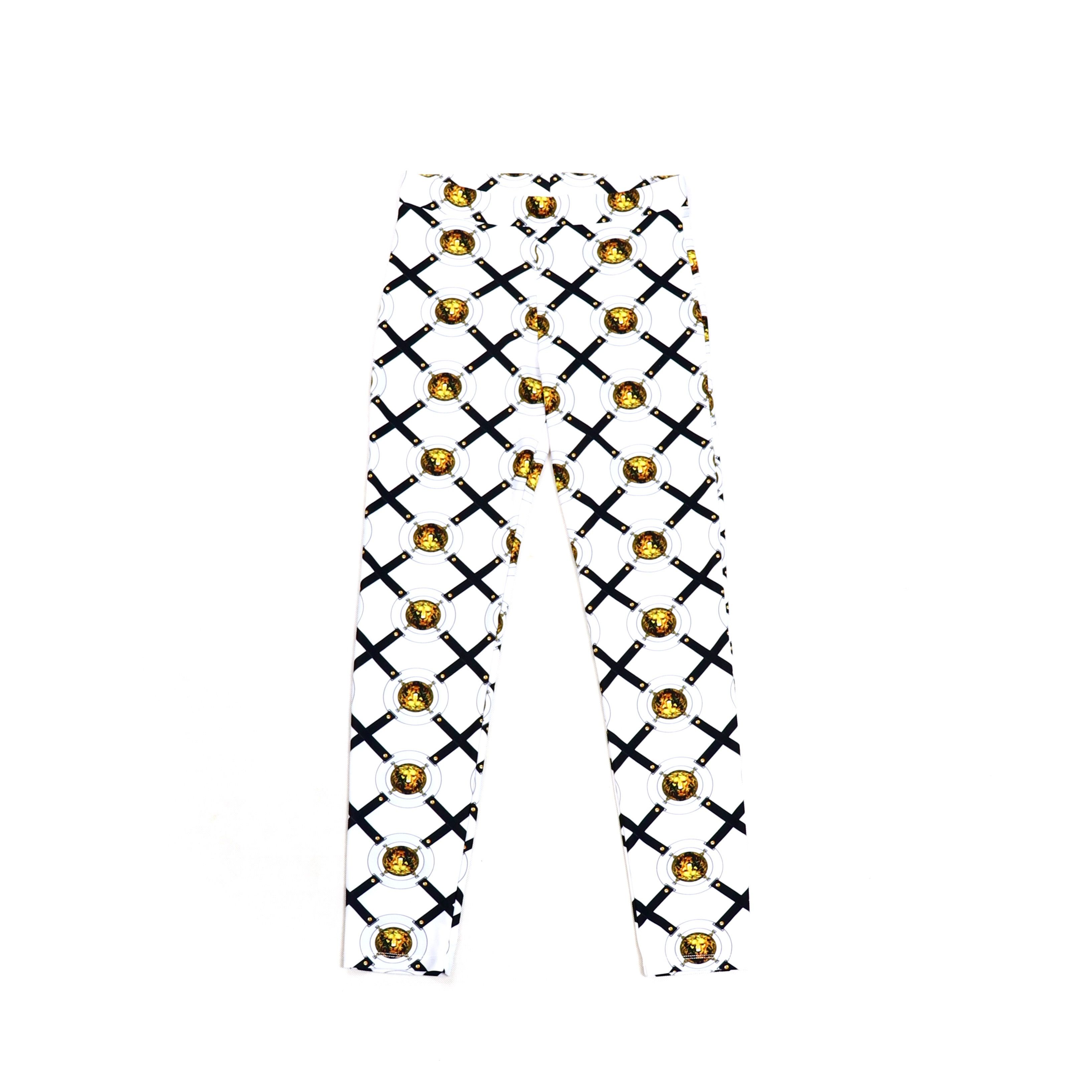Versace Lion Medusa Monogram Stretch Leggings Size US 26 / EU 42 - 1 Thumbnail