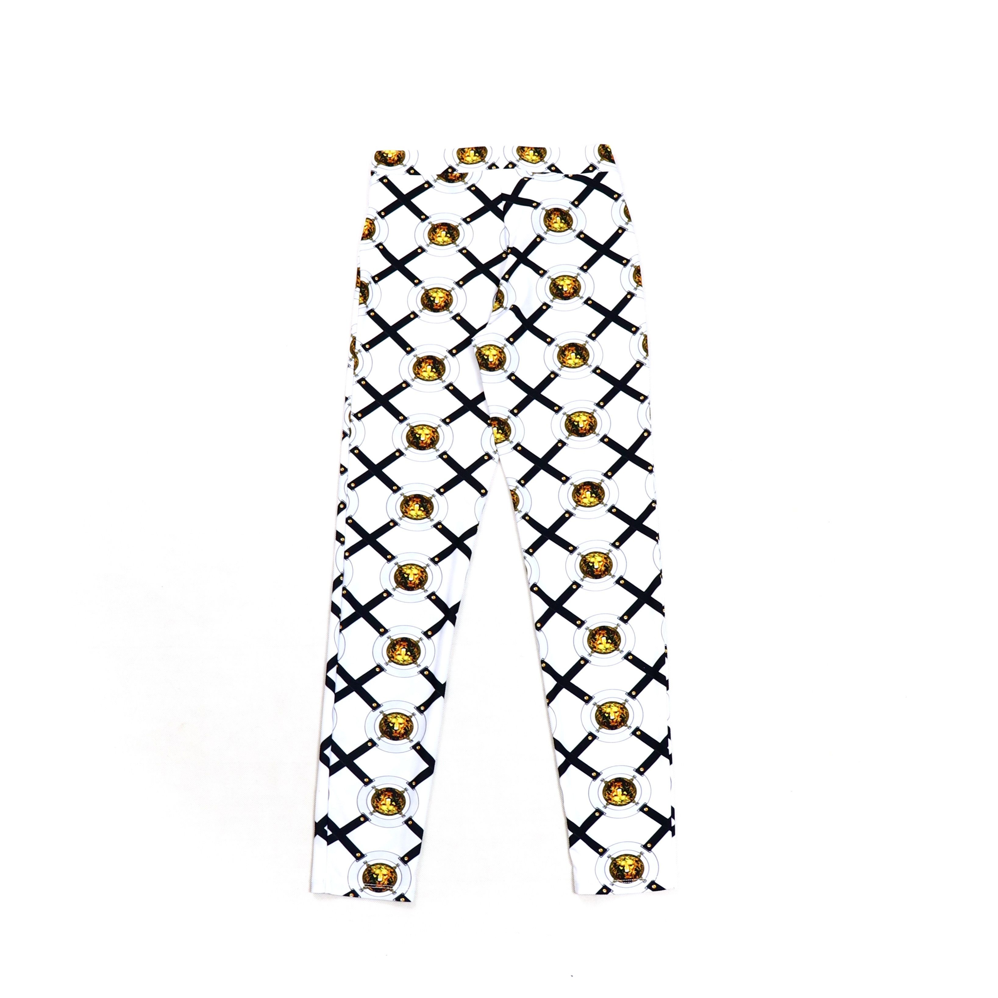 Versace Lion Medusa Monogram Stretch Leggings Size US 26 / EU 42 - 2 Thumbnail