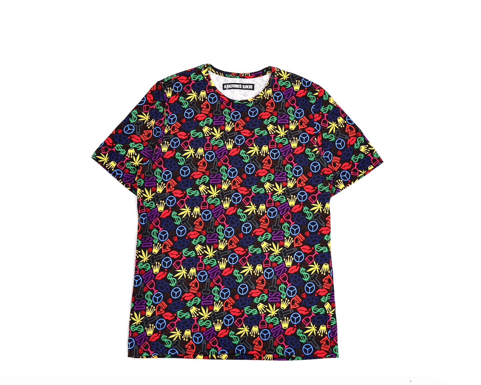 image of Archival Clothing x Denis Simachev Sex Drugs Monogram T-Shirt in Monogram Printed (Size Medium)