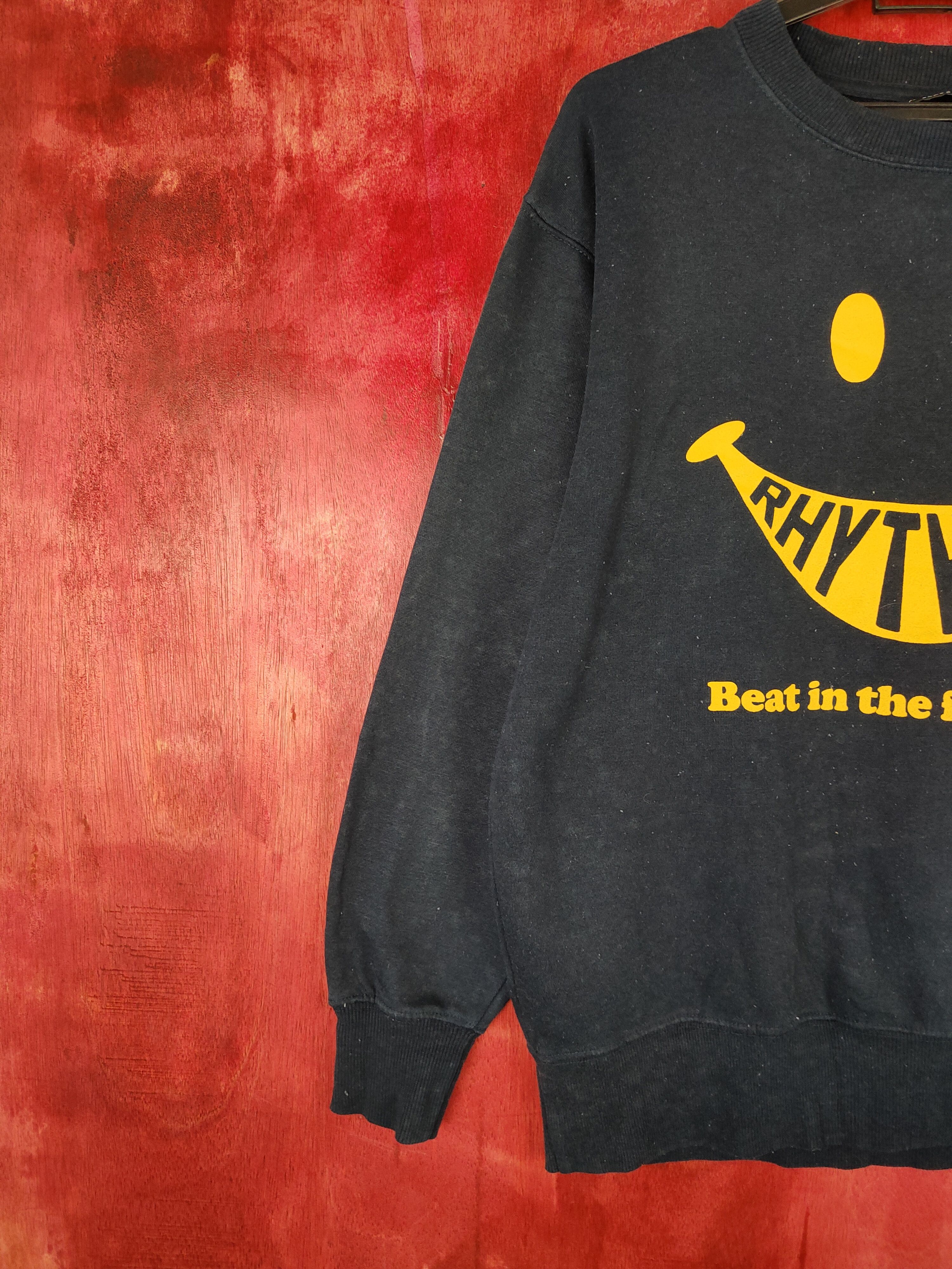 Japanese Brand Harvey Ball Smiley Face blue like kapital Sweatshirt #5217 Size US L / EU 52-54 / 3 - 3 Thumbnail