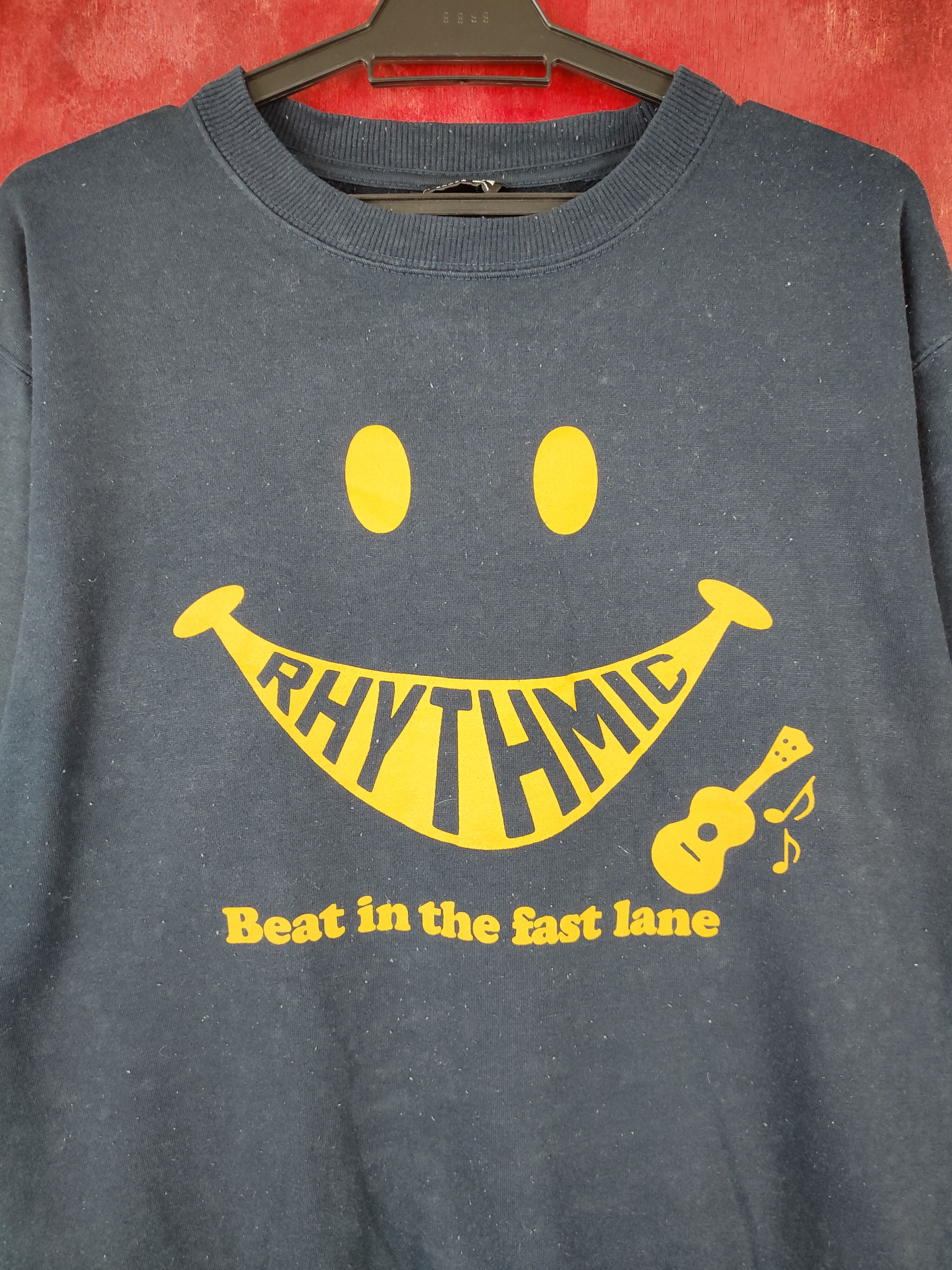 Japanese Brand Harvey Ball Smiley Face blue like kapital Sweatshirt #5217 Size US L / EU 52-54 / 3 - 2 Thumbnail