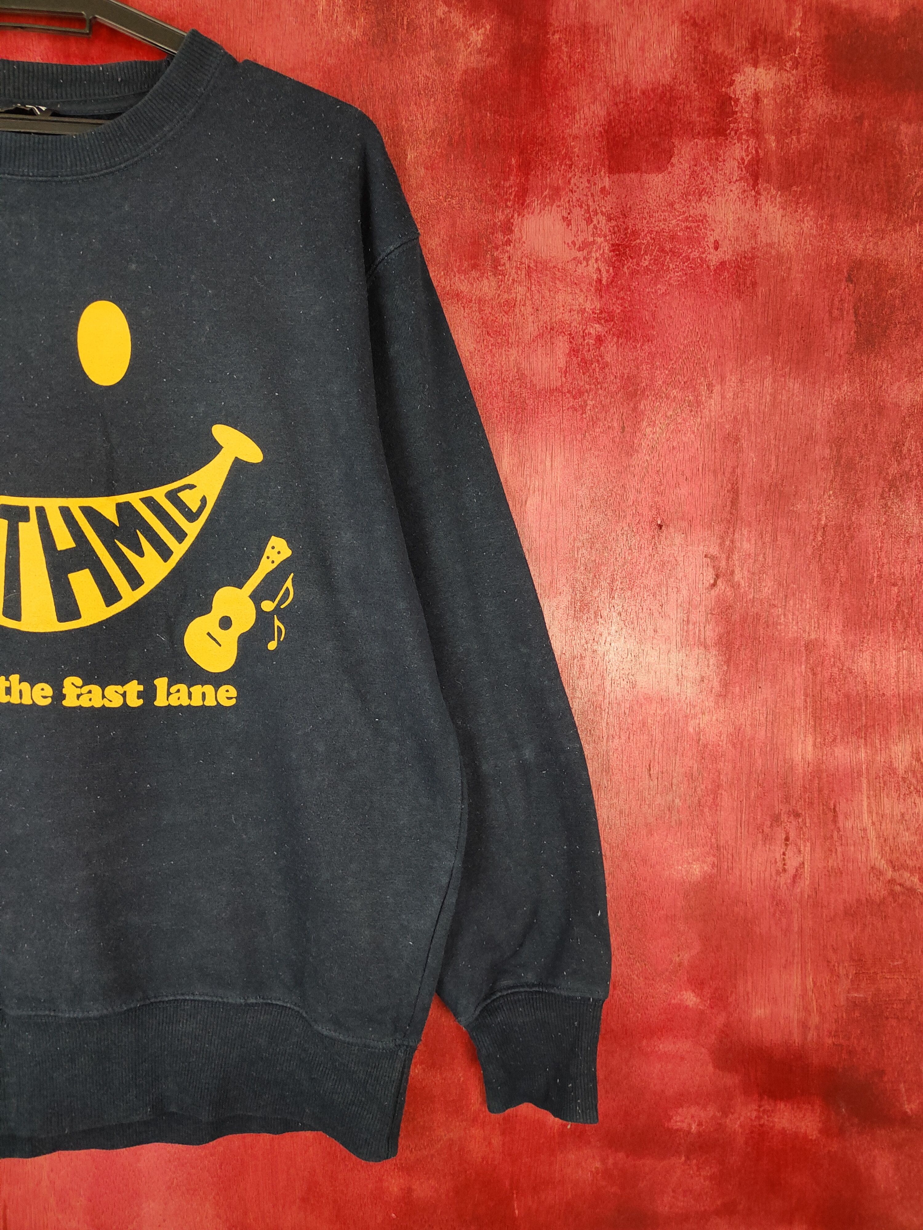 Japanese Brand Harvey Ball Smiley Face blue like kapital Sweatshirt #5217 Size US L / EU 52-54 / 3 - 4 Thumbnail