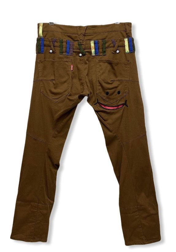Japanese Brand POP ART! UP!SMILE Double Waist Unique Smiley Stretchy Pants Size US 31 - 5 Thumbnail