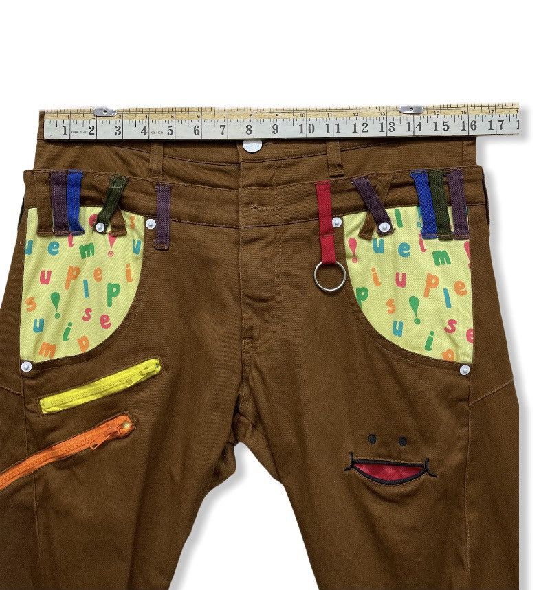 Japanese Brand POP ART! UP!SMILE Double Waist Unique Smiley Stretchy Pants Size US 31 - 8 Thumbnail