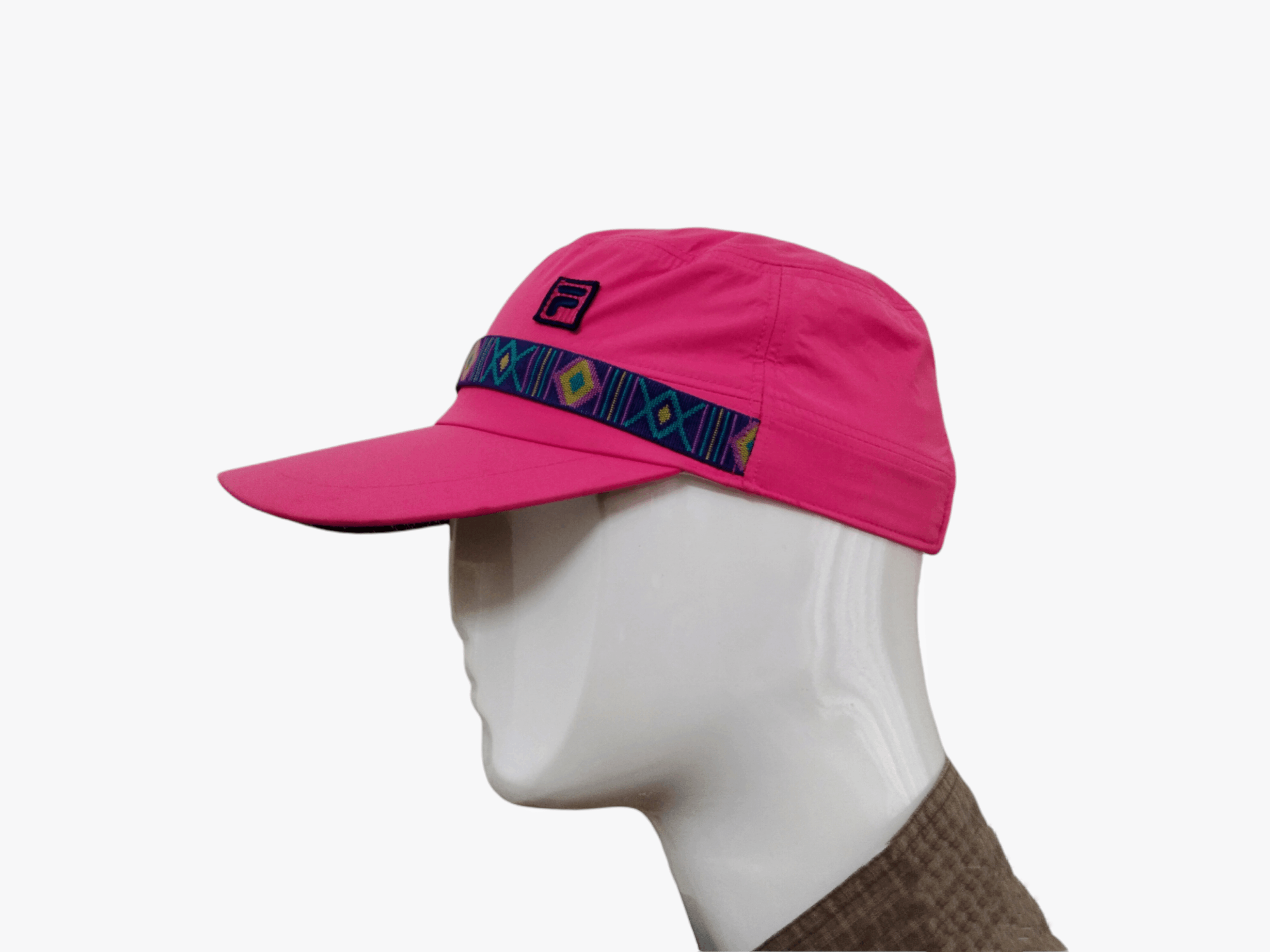 image of Vintage Fila Native/nylon Outdoor Cap in Pink, Men's