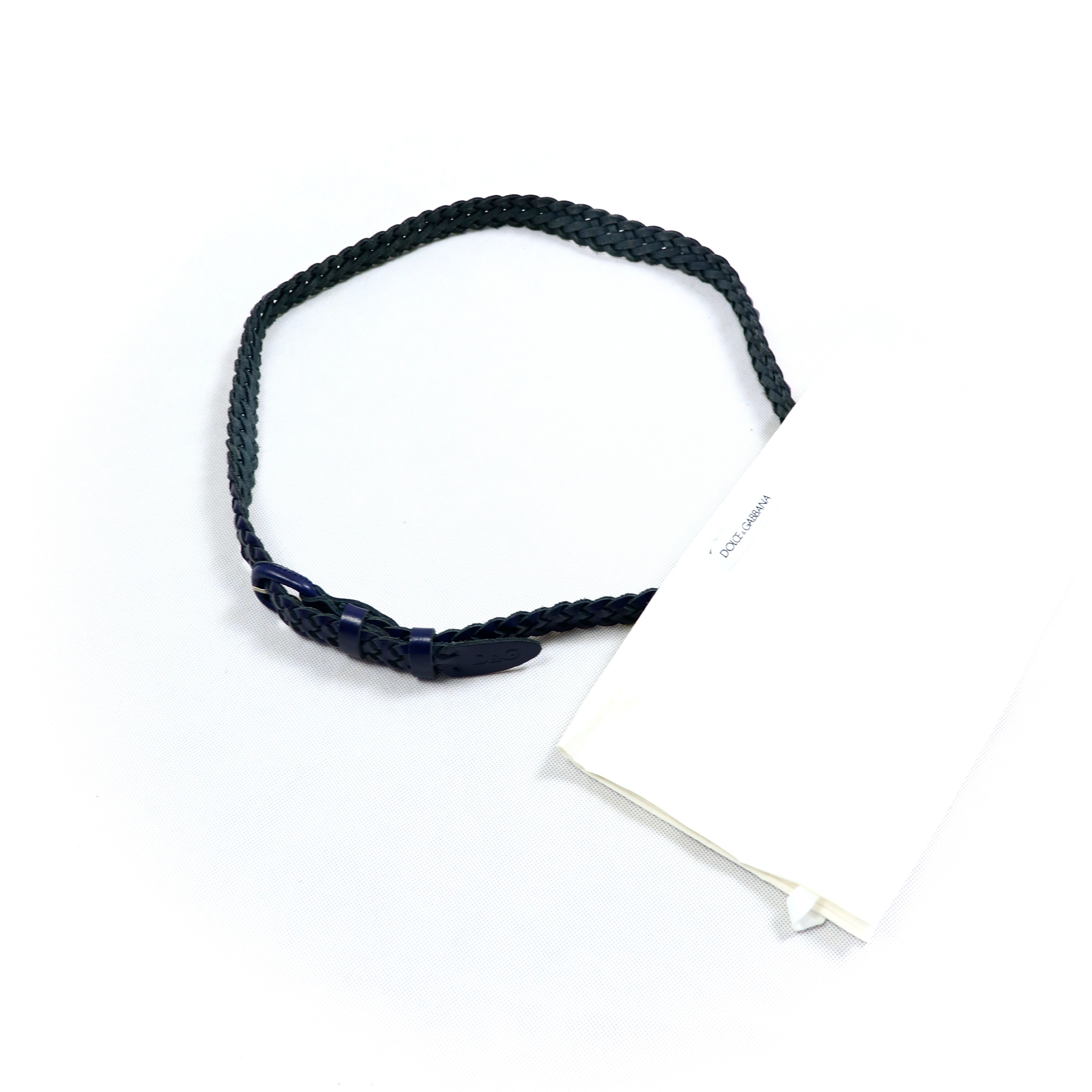 Dolce & Gabbana D&G Weaving Leather Slim Belt Size ONE SIZE - 3 Thumbnail