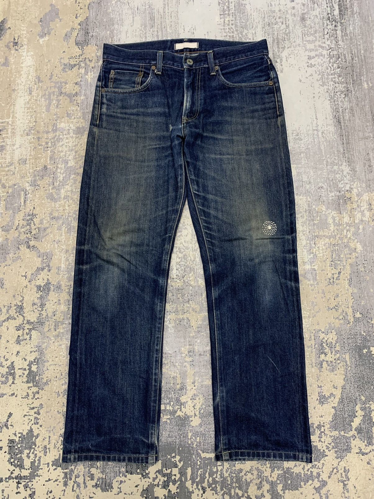 Japanese Brand Vtg Japanese Uniqlo Selvedge Jeans Distressed Denim W31x27 Size US 31 - 1 Thumbnail