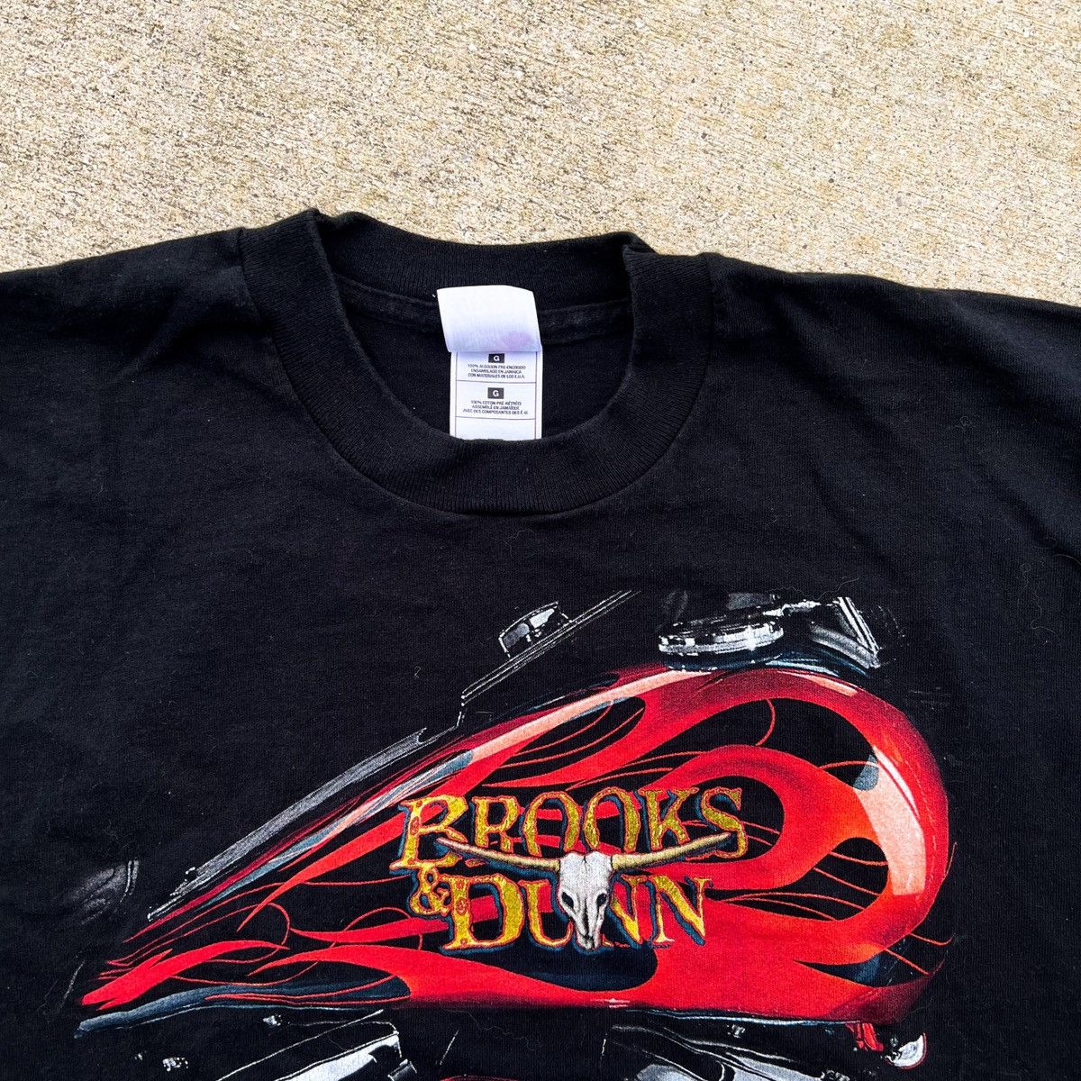 Band Tees Vintage Brooks & Dunn Band Tour Biker Tee Asphalt Cowboys Size US L / EU 52-54 / 3 - 4 Thumbnail