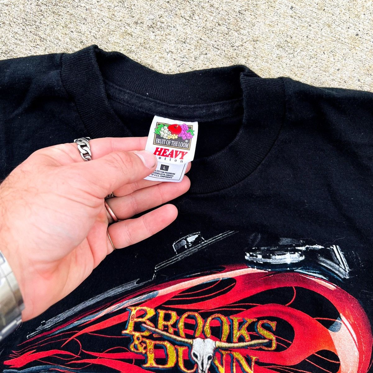 Band Tees Vintage Brooks & Dunn Band Tour Biker Tee Asphalt Cowboys Size US L / EU 52-54 / 3 - 3 Thumbnail