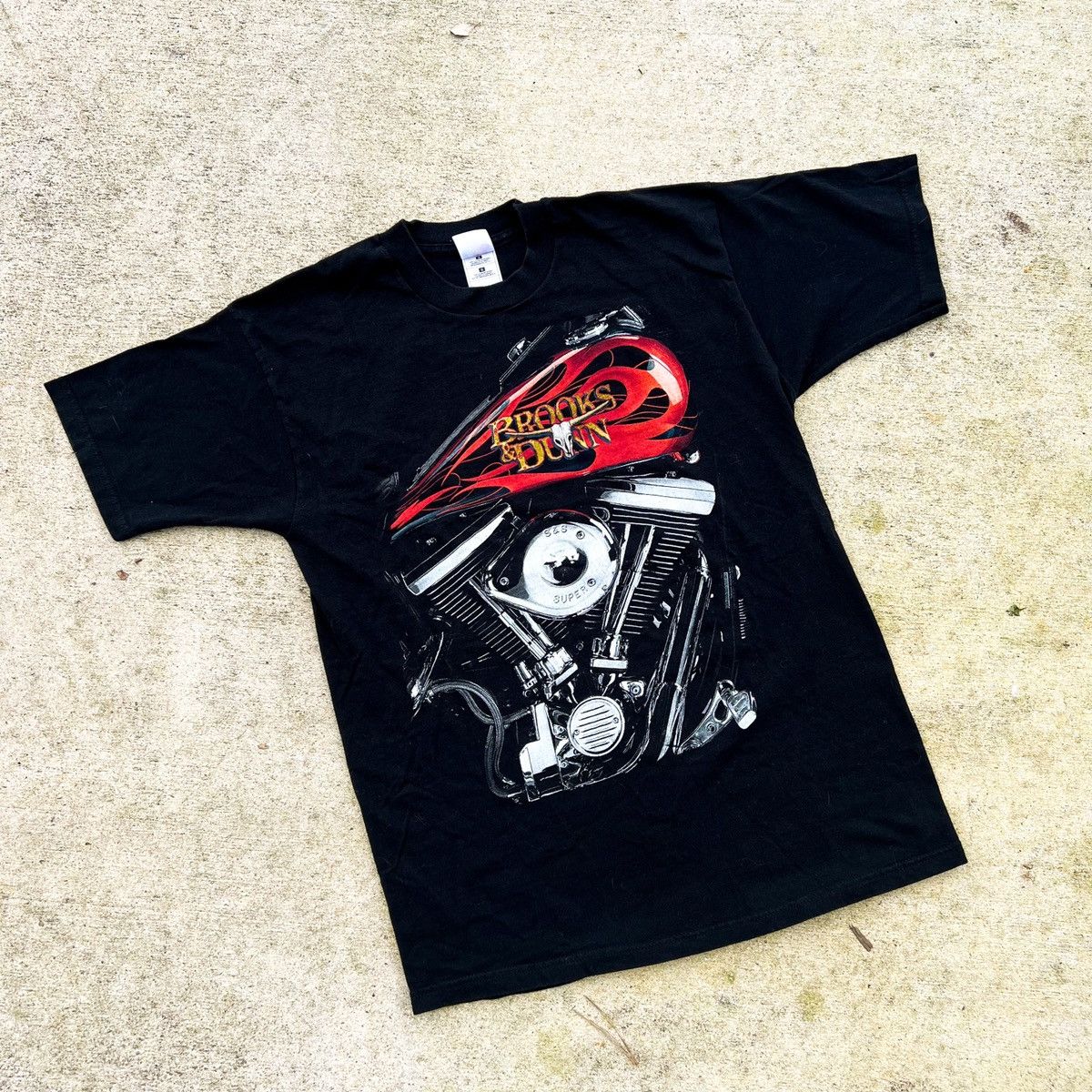 Band Tees Vintage Brooks & Dunn Band Tour Biker Tee Asphalt Cowboys Size US L / EU 52-54 / 3 - 1 Thumbnail