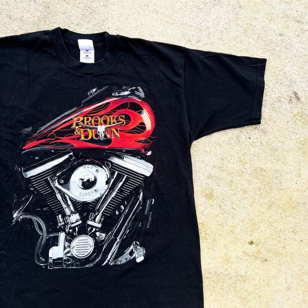 Band Tees Vintage Brooks & Dunn Band Tour Biker Tee Asphalt Cowboys Size US L / EU 52-54 / 3 - 2 Thumbnail