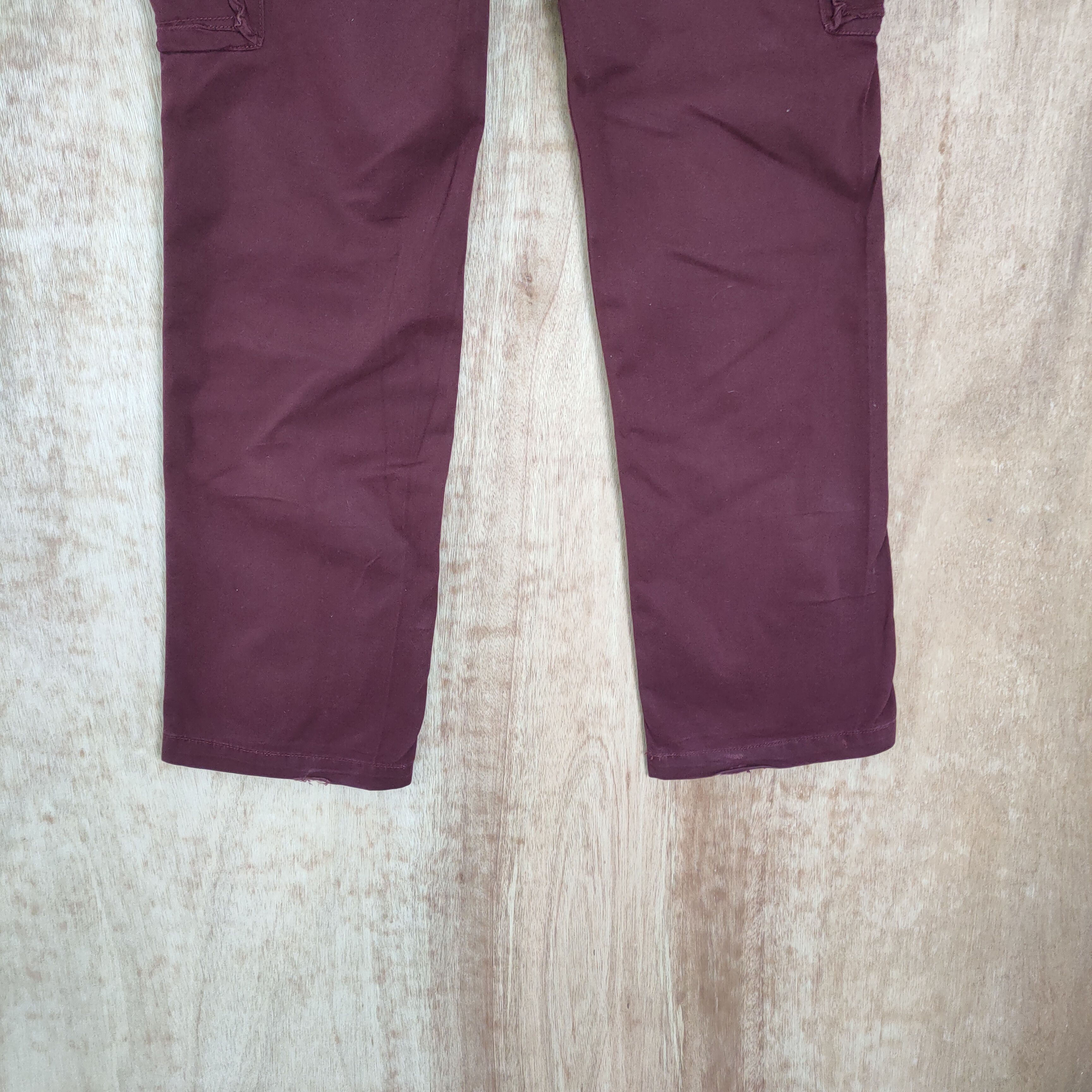 Japanese Brand RCC MAROON DOUBLE WAIST CARGO PANTS Size US 34 / EU 50 - 8 Thumbnail