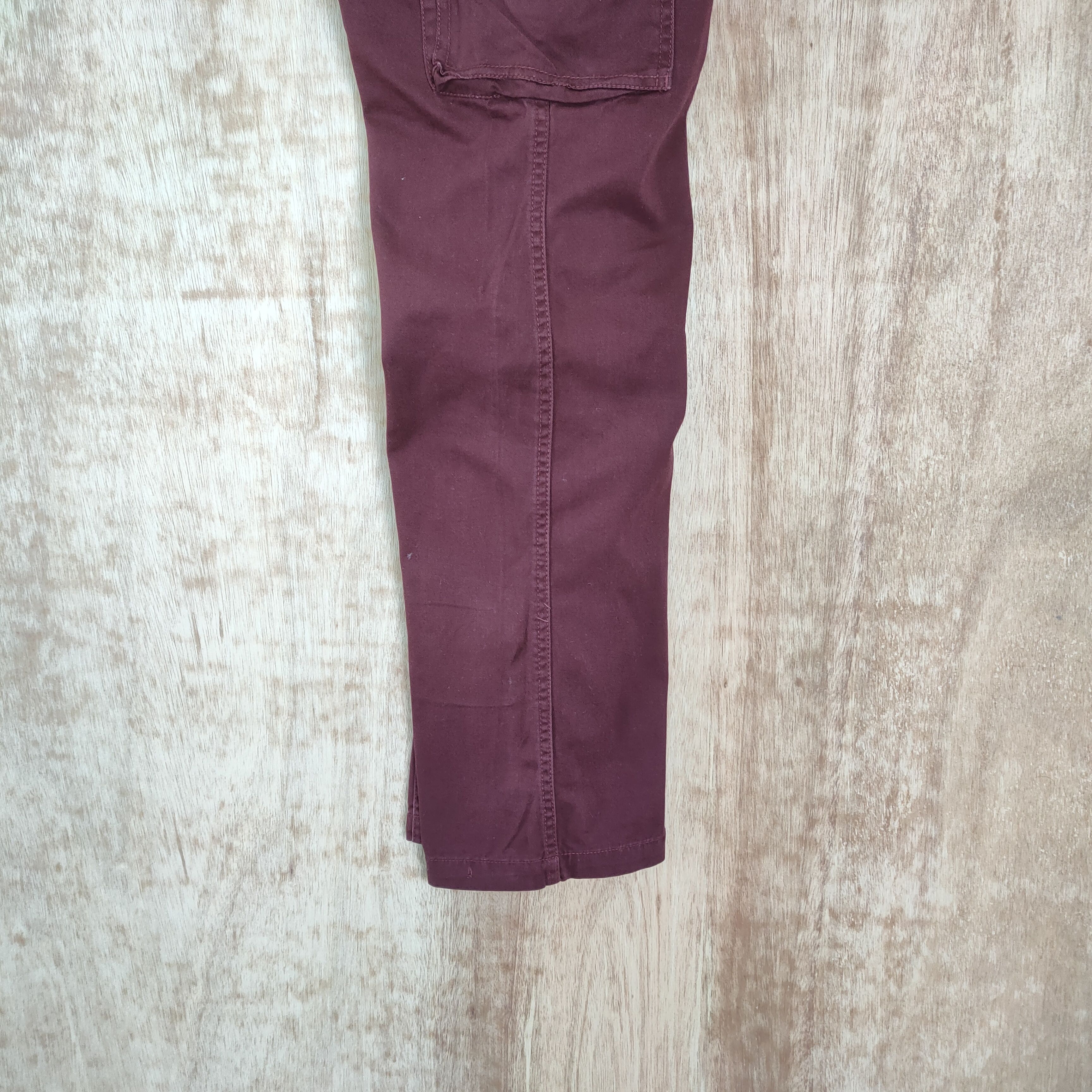 Japanese Brand RCC MAROON DOUBLE WAIST CARGO PANTS Size US 34 / EU 50 - 12 Thumbnail
