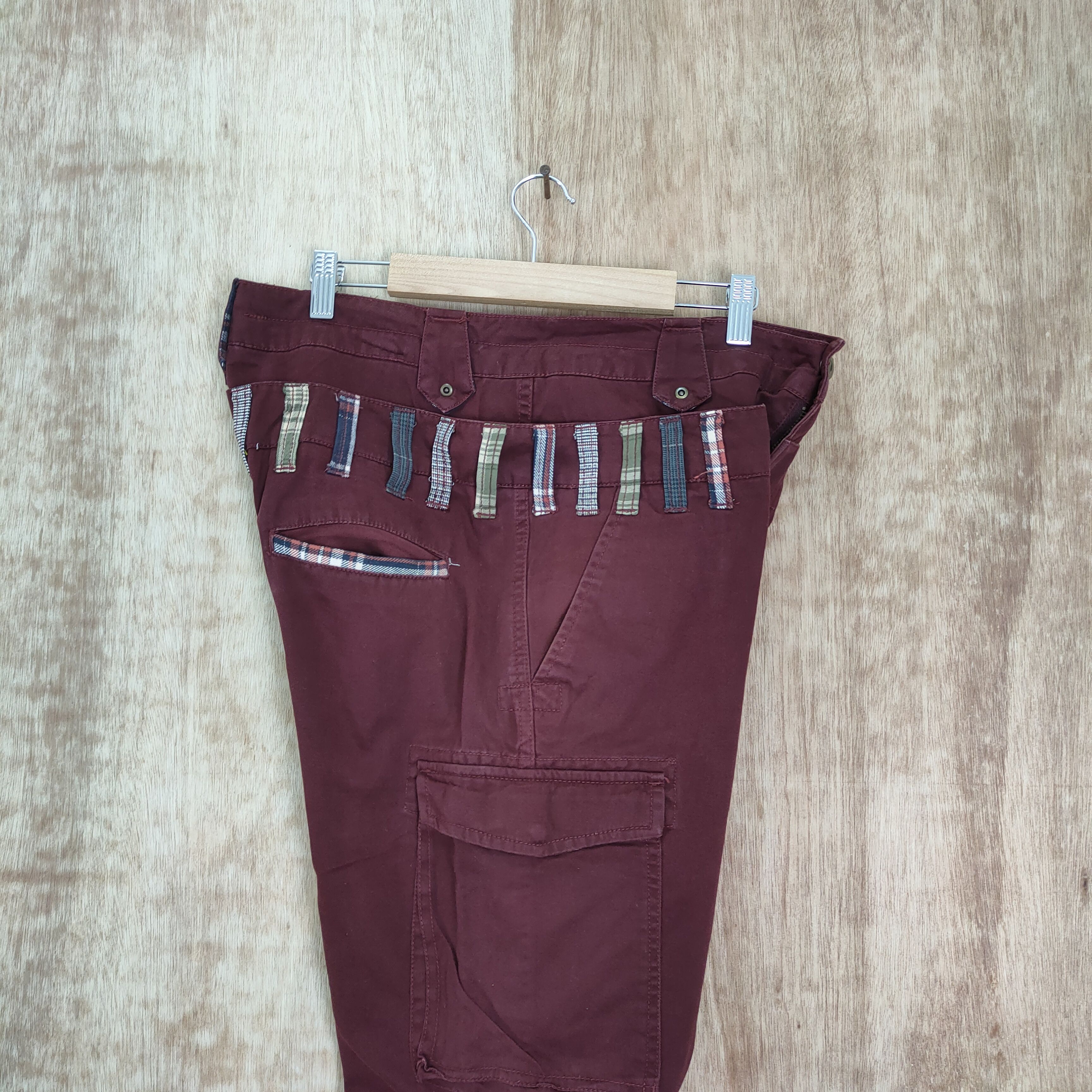 Japanese Brand RCC MAROON DOUBLE WAIST CARGO PANTS Size US 34 / EU 50 - 11 Thumbnail