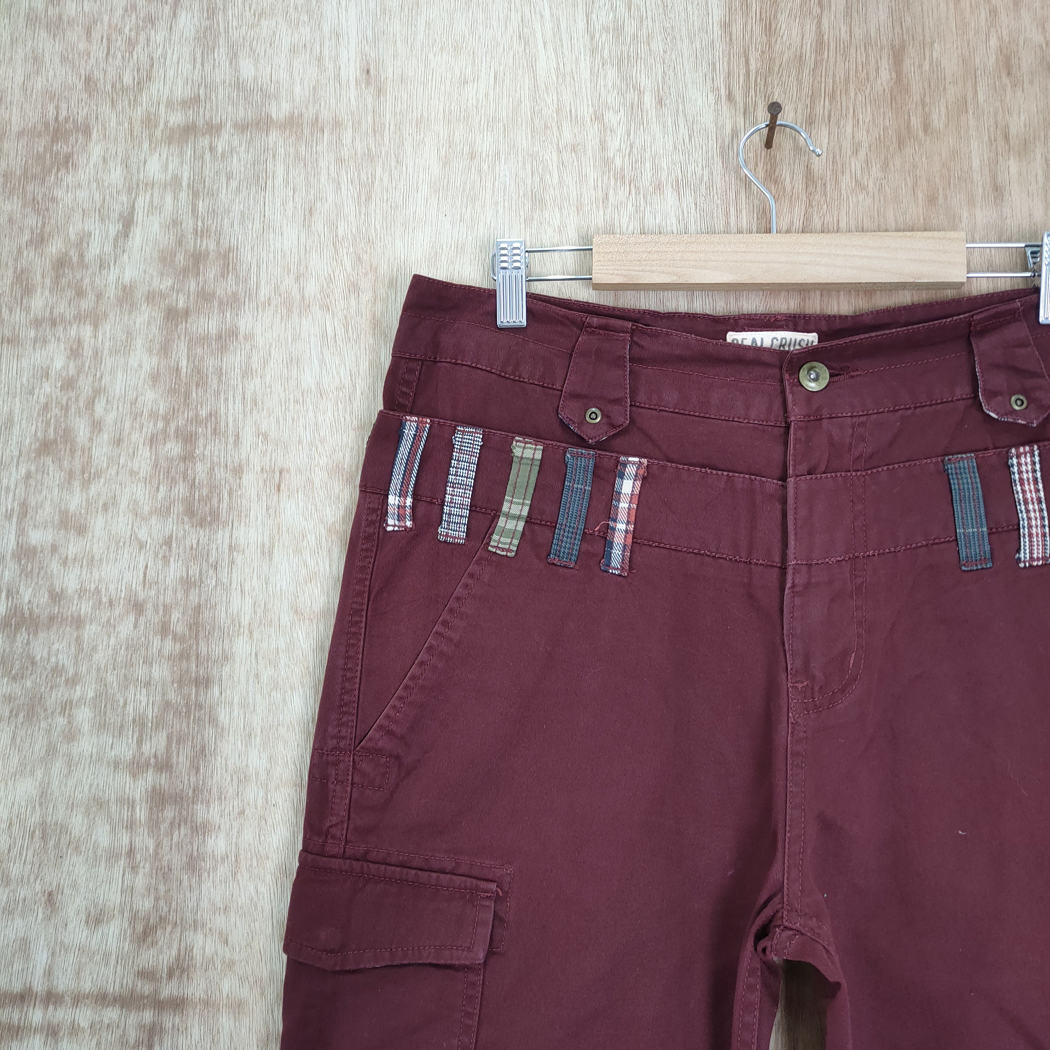 Japanese Brand RCC MAROON DOUBLE WAIST CARGO PANTS Size US 34 / EU 50 - 9 Thumbnail