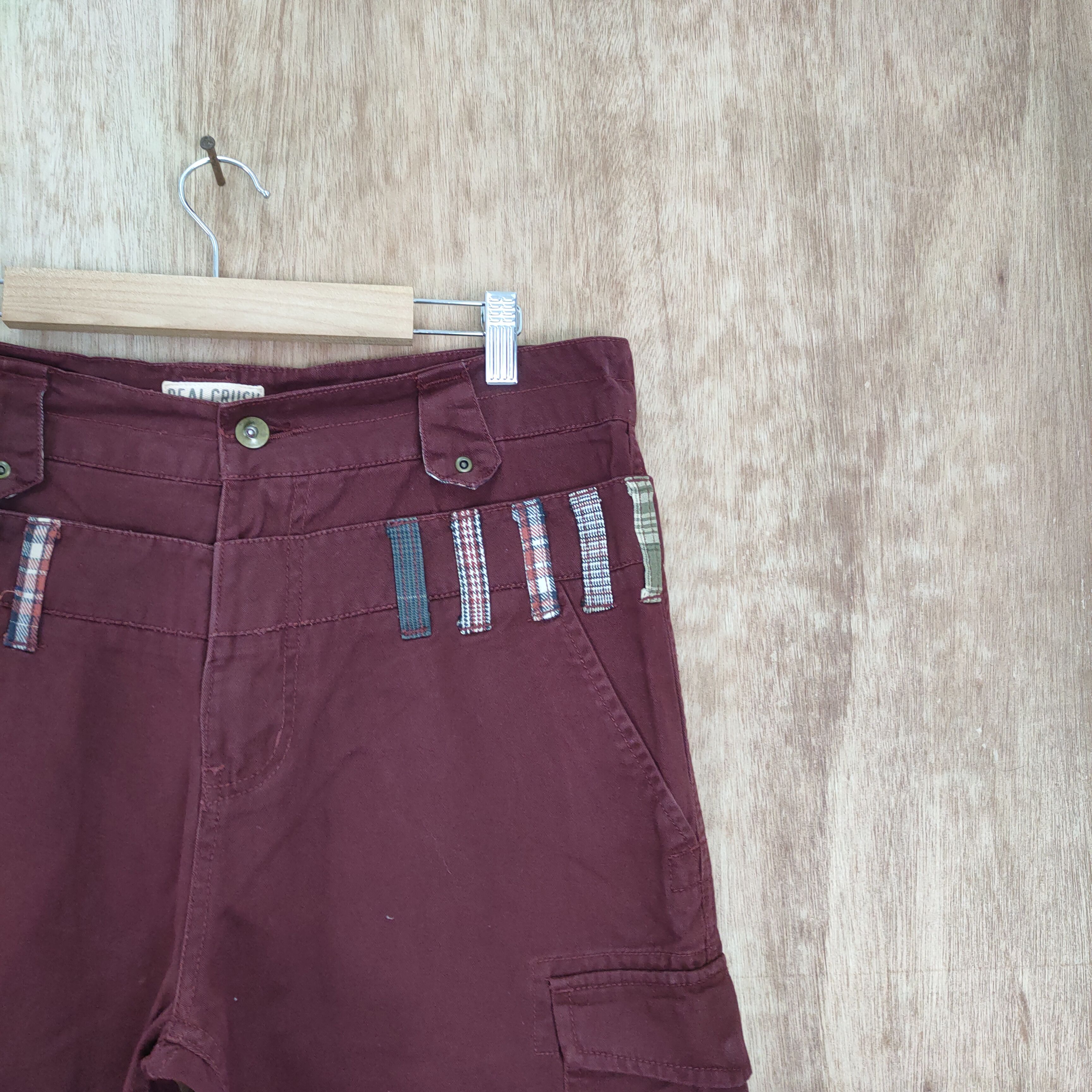 Japanese Brand RCC MAROON DOUBLE WAIST CARGO PANTS Size US 34 / EU 50 - 10 Thumbnail