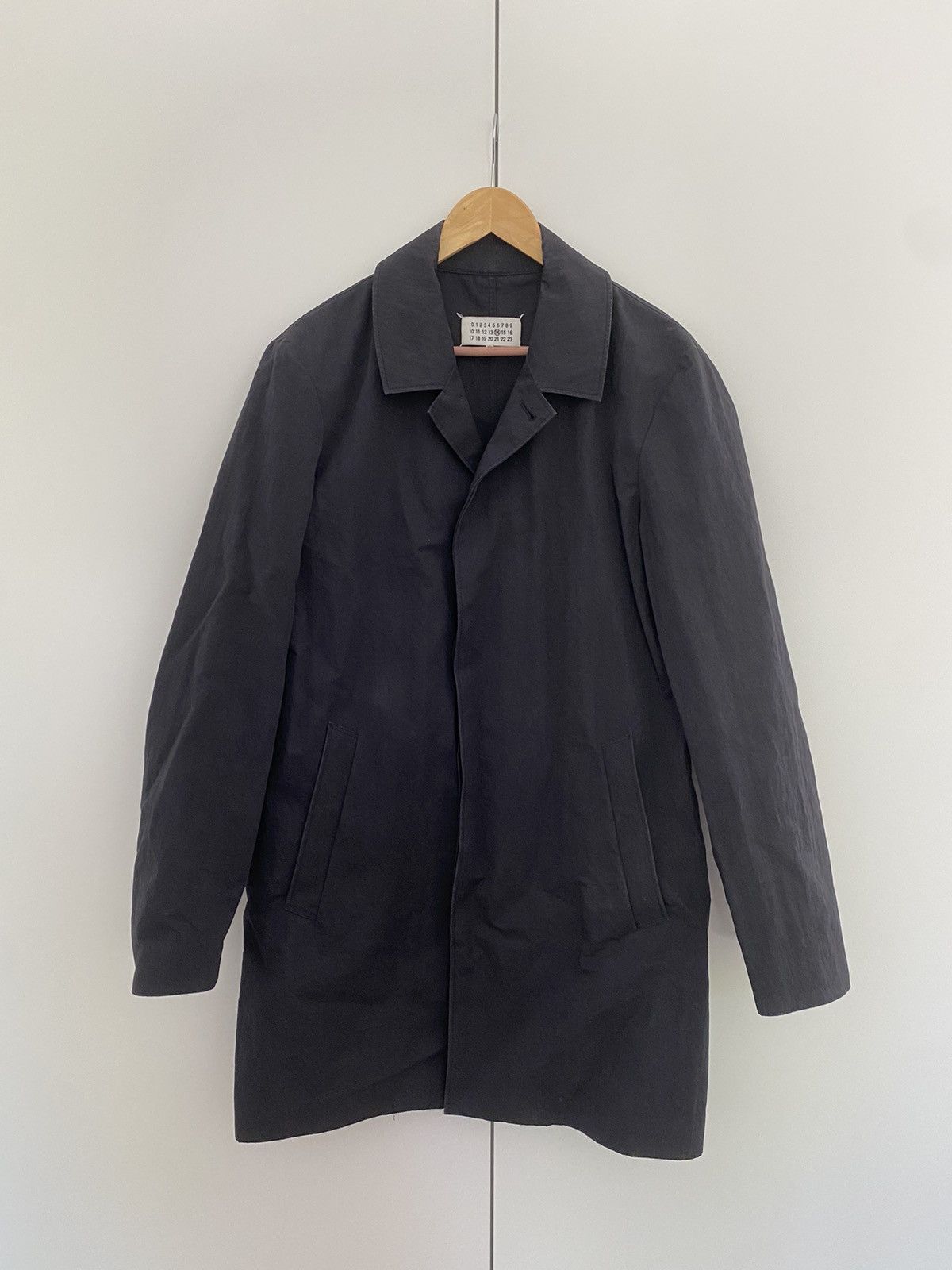 image of Maison Margiela Ss15 Wrinkled Raincoat in Grey, Men's (Size Medium)
