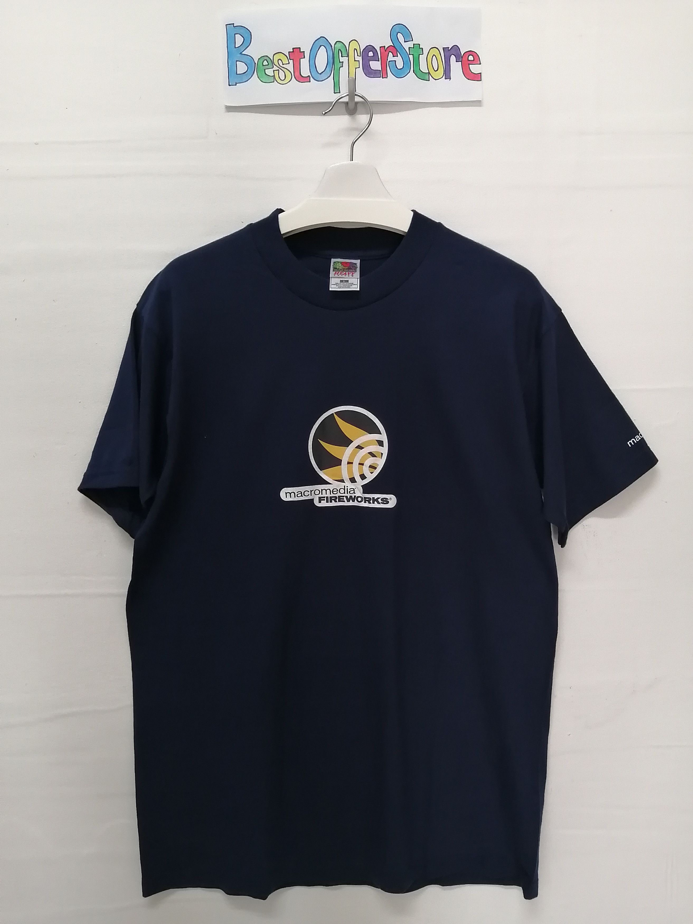 Vintage Vintage Macromedia FIREWORKS Tshirt - Size L Size US L / EU 52-54 / 3 - 5 Thumbnail