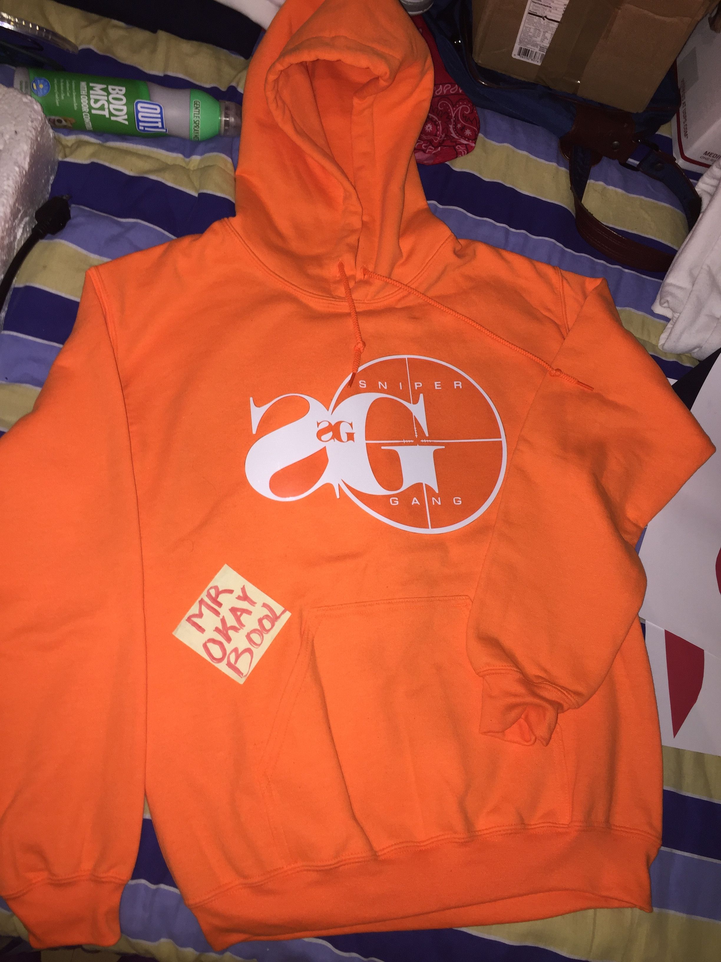 Sniper Gang Orange sniper gang hoodie Kodak black heart break Grailed