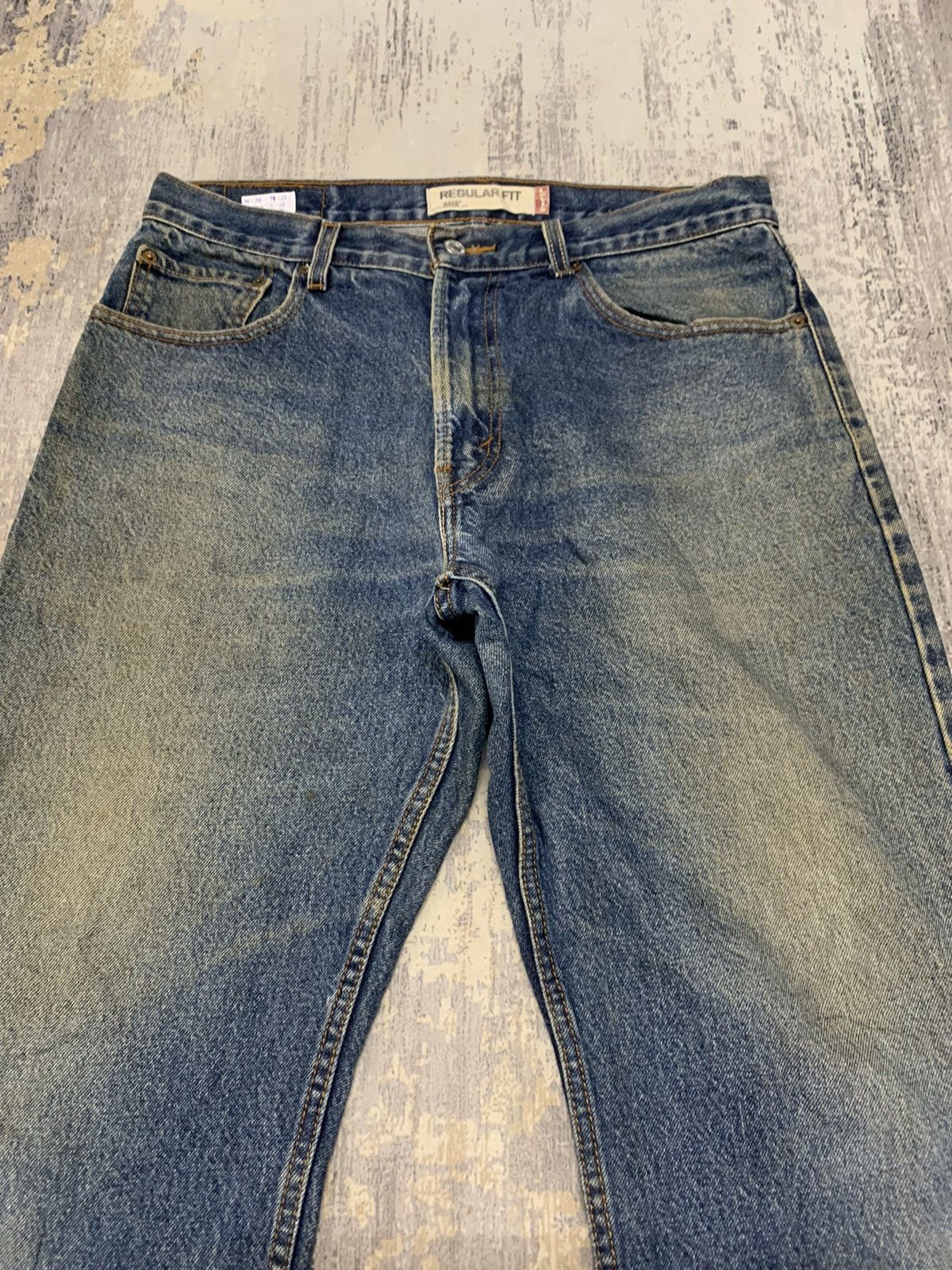 Levi's Vintage Levi’s 505 Regular Fit Mud Wash Jeans 34x28.5 Size US 34 / EU 50 - 3 Thumbnail
