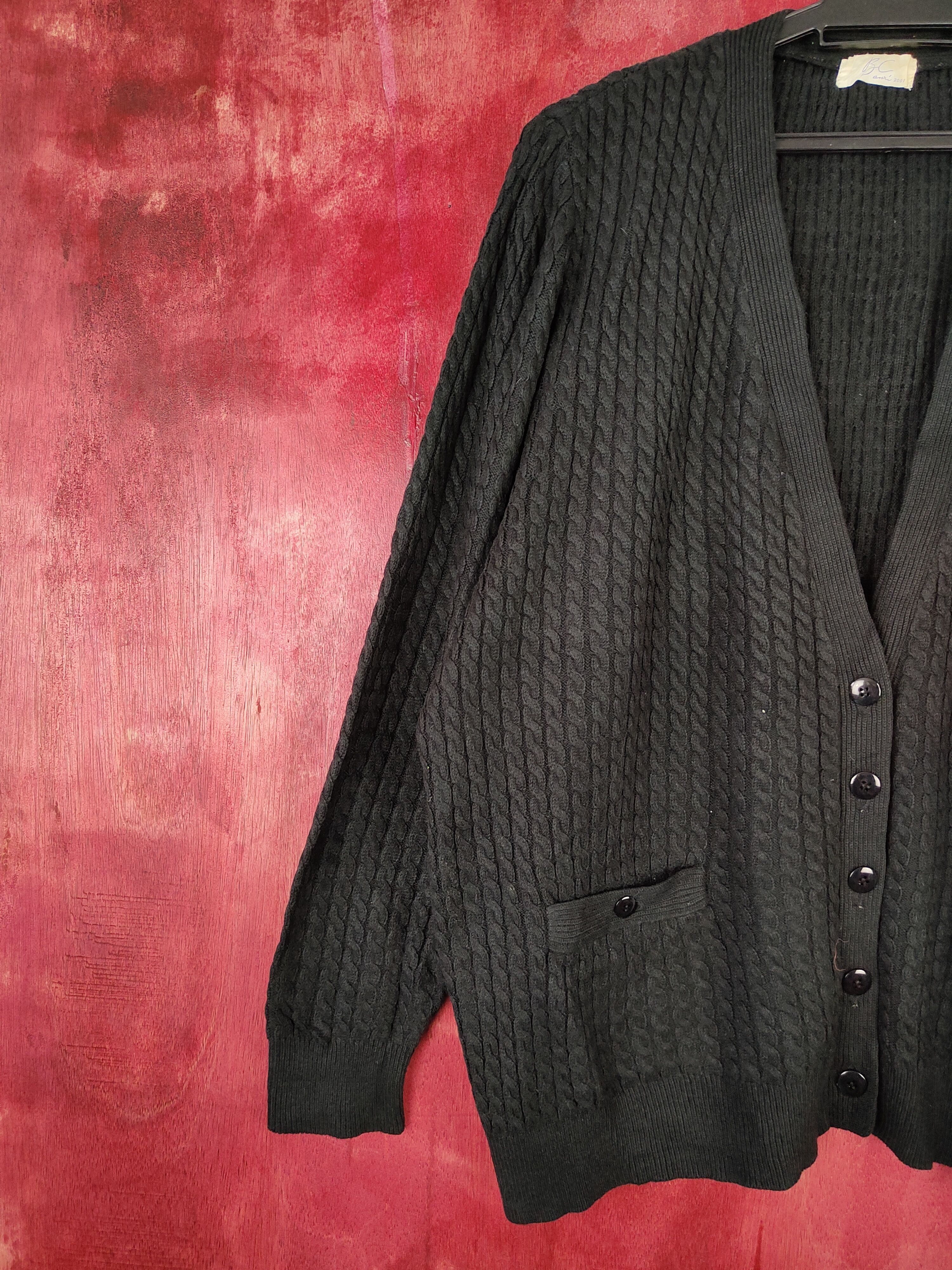 Japanese Brand DL BC 2001 Black Knitwear cardigan plain streetwear #5234 Size US XL / EU 56 / 4 - 5 Thumbnail