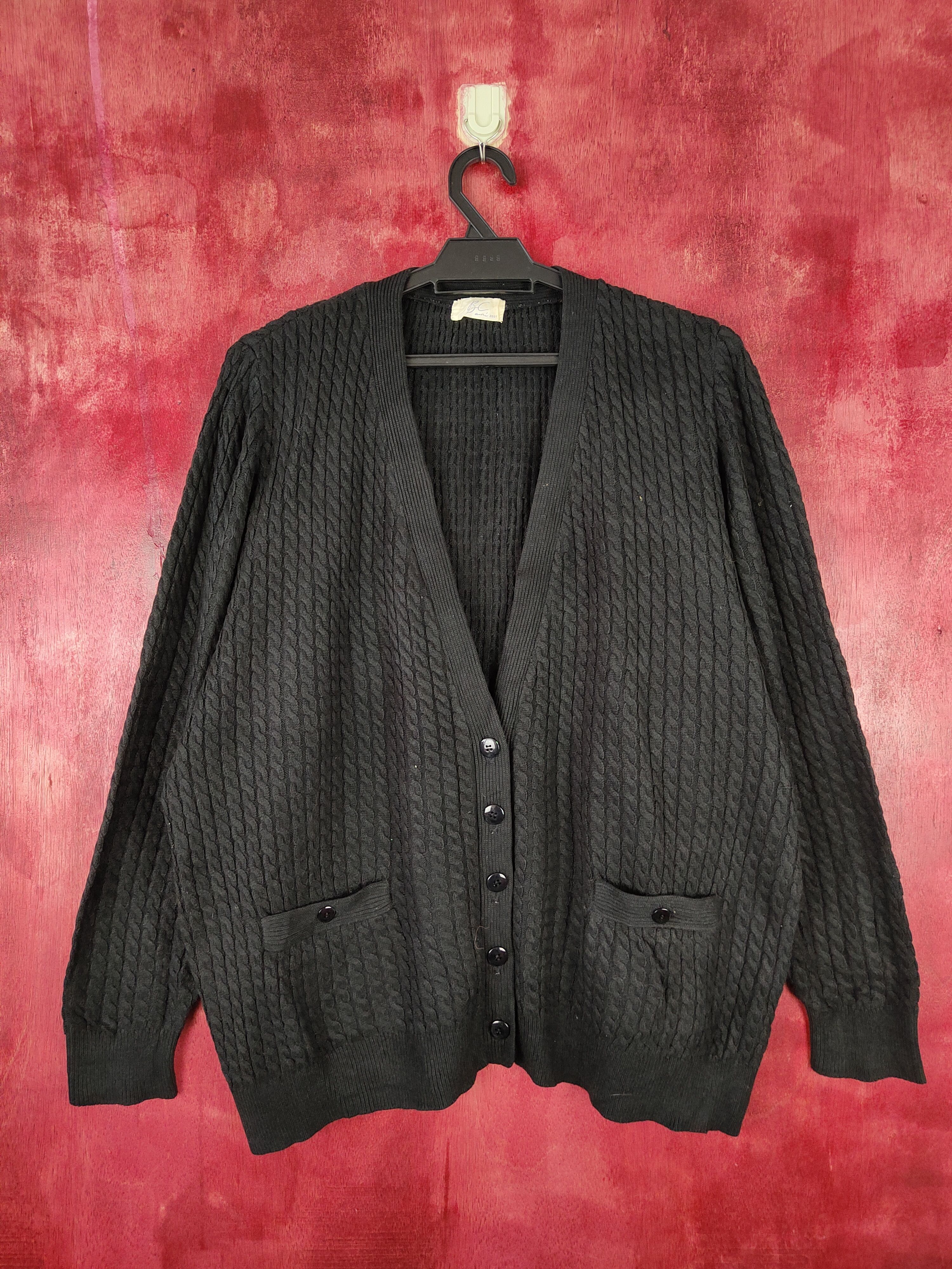 Japanese Brand DL BC 2001 Black Knitwear cardigan plain streetwear #5234 Size US XL / EU 56 / 4 - 1 Thumbnail
