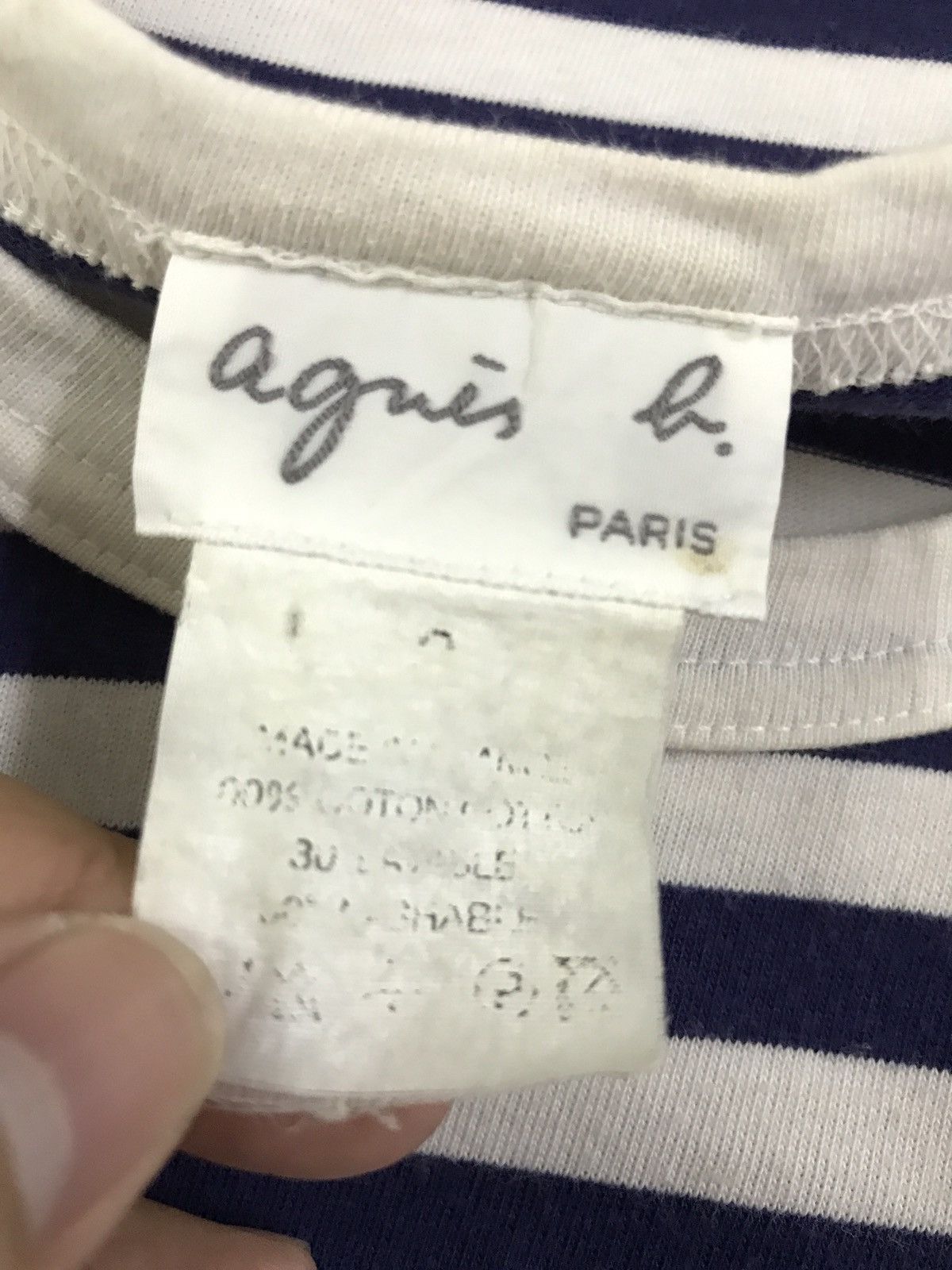 agnes b. Agnes B. Blue/White Stripes Grunge Kurt Cobain Style Size US S / EU 44-46 / 1 - 6 Thumbnail